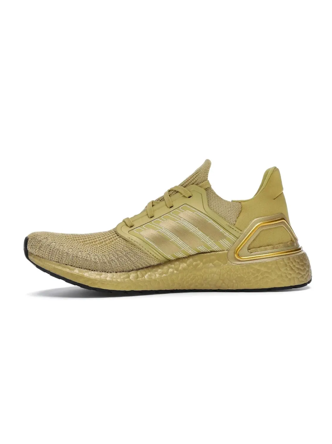 Мужские кроссовки для бега с технологией Primeknit Adidas Ultra Boost 20 — изображение 3 из 4, золотистый металлик