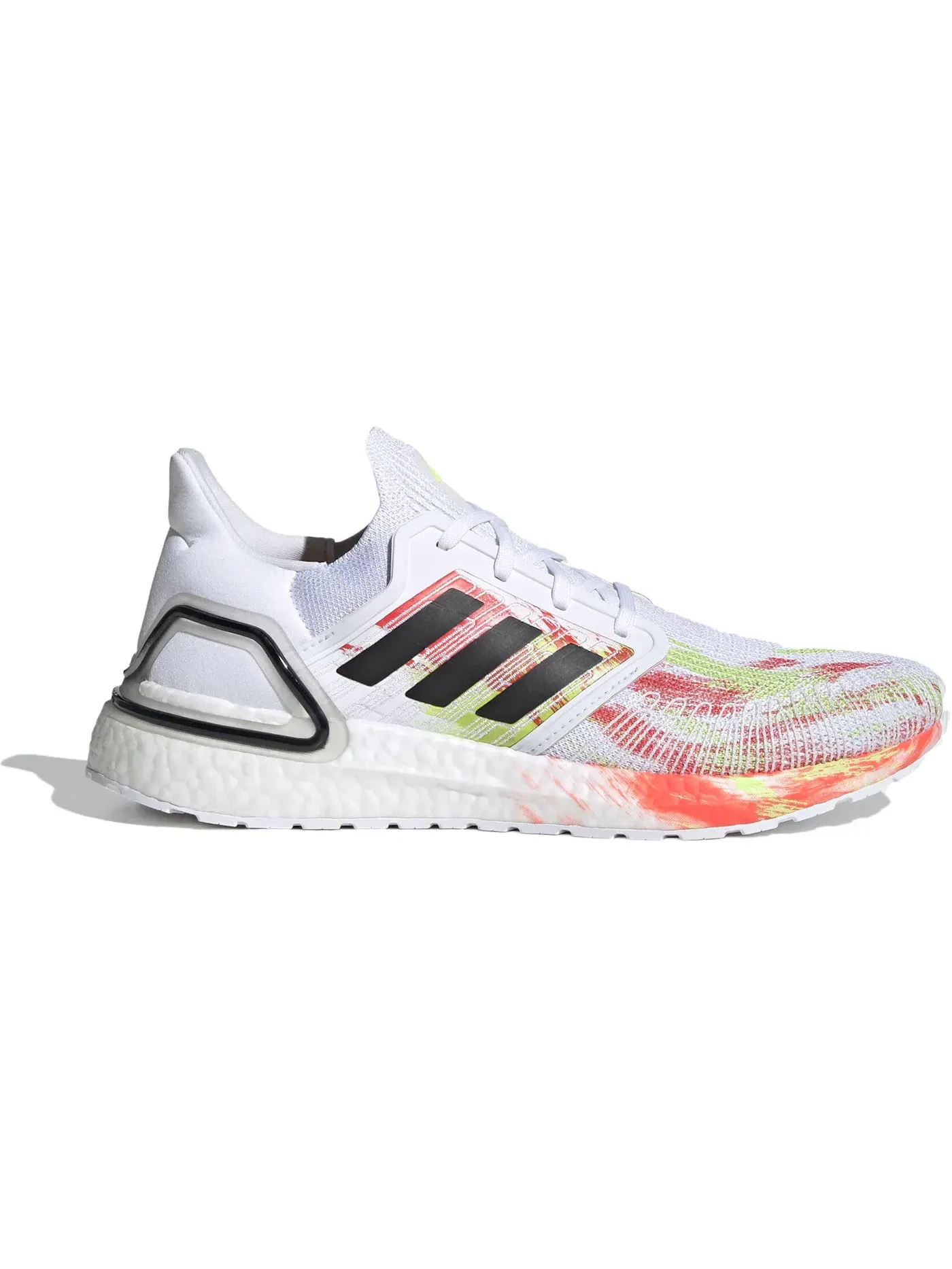 Мужские кроссовки с технологией Primeknit Adidas Ultra Boost 20 — изображение 1 из 1, белый/черный/зеленый