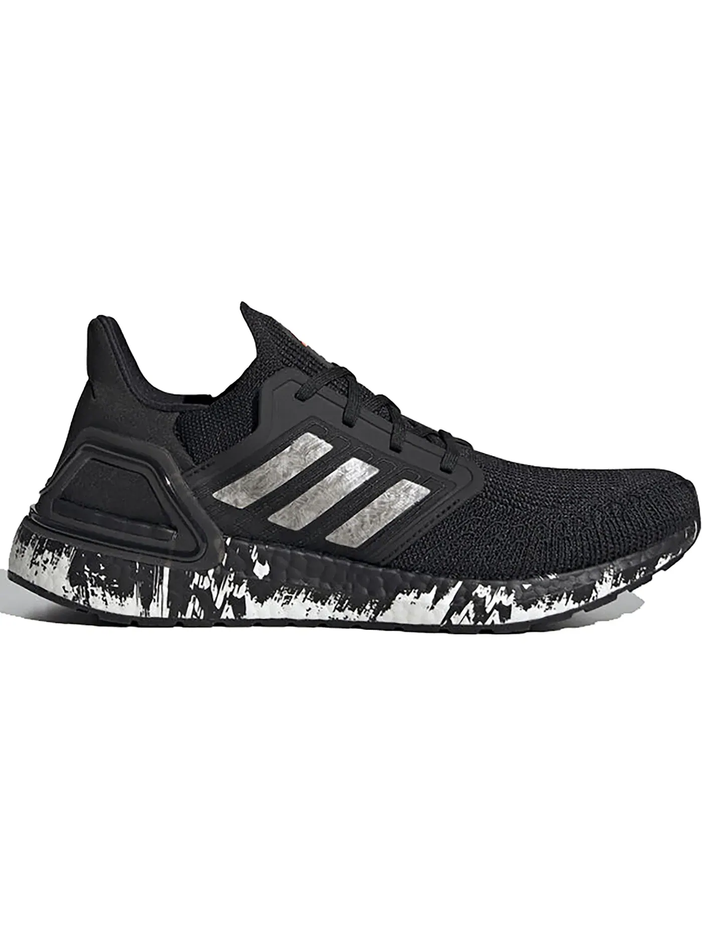 Мужские кроссовки для бега с амортизацией Ultra Boost 20 Adidas — изображение 1 из 1, черный/белый