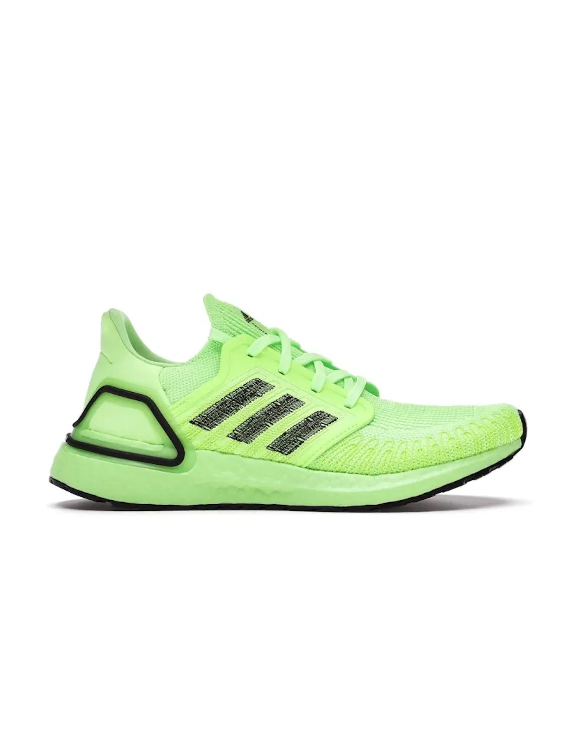 Мужские кроссовки для бега с технологией Primeknit Adidas Ultra Boost 20 — изображение 1 из 4, зеленый/черный/зеленый