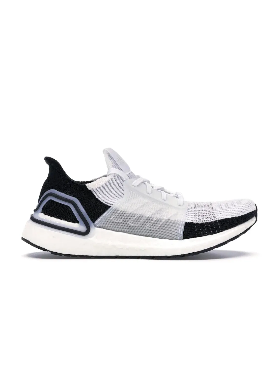 Мужские кроссовки для бега с технологией Primeknit 360 Adidas Ultra Boost 2019 — изображение 1 из 4, белый черный