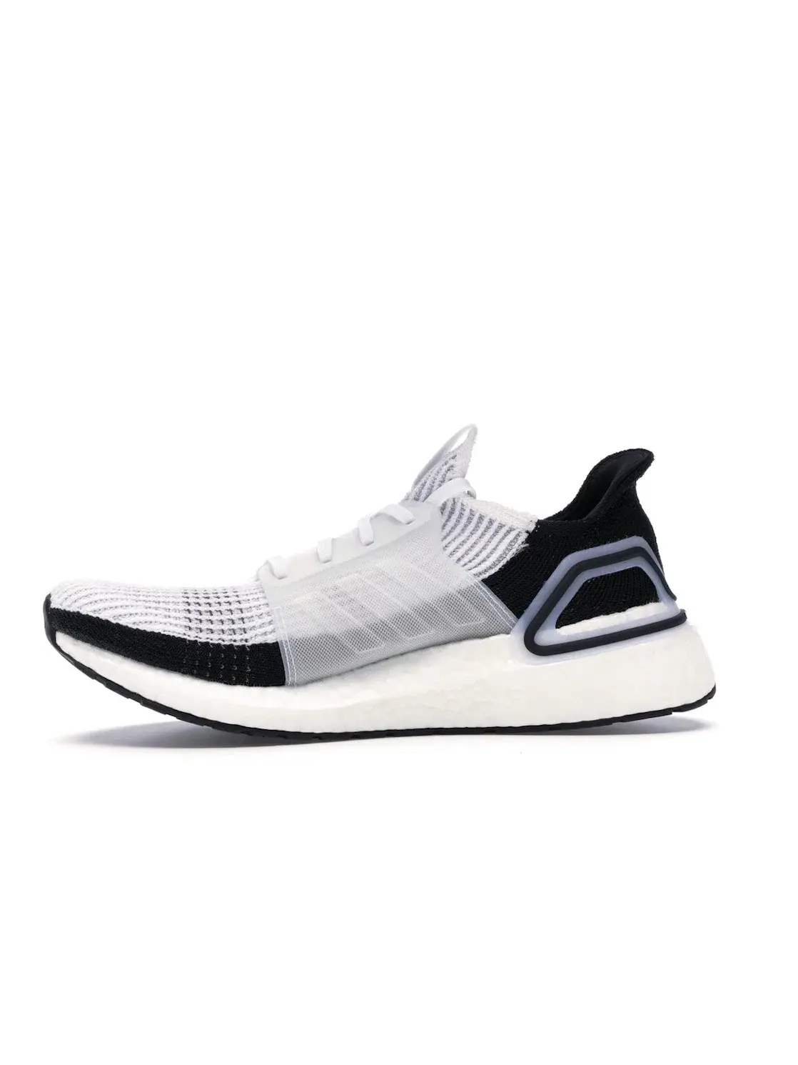 Мужские кроссовки для бега с технологией Primeknit 360 Adidas Ultra Boost 2019 — изображение 3 из 4, белый черный
