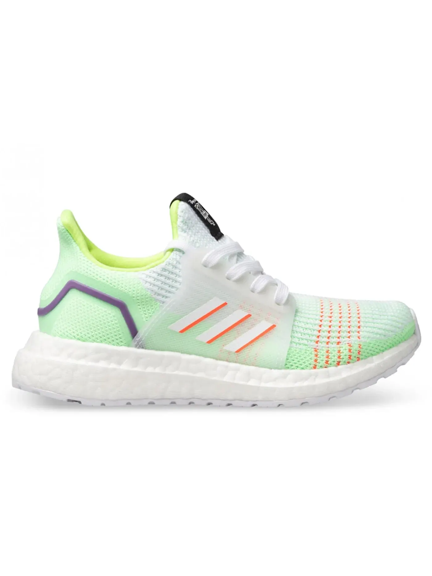 Детские кроссовки для мальчиков с принтом Adidas Ultra Boost 2019 Adidas — изображение 1 из 1, белый/зеленый/фиолетовый