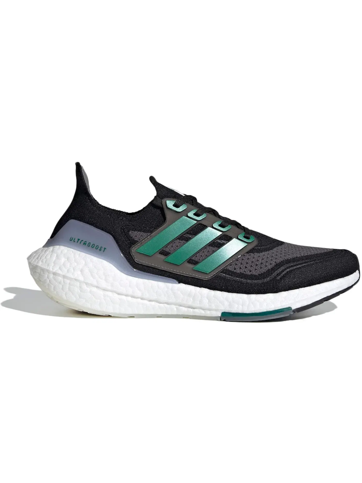 Мужские кроссовки для бега Adidas Ultra Boost 21 — изображение 1 из 1, черный зеленый-серый