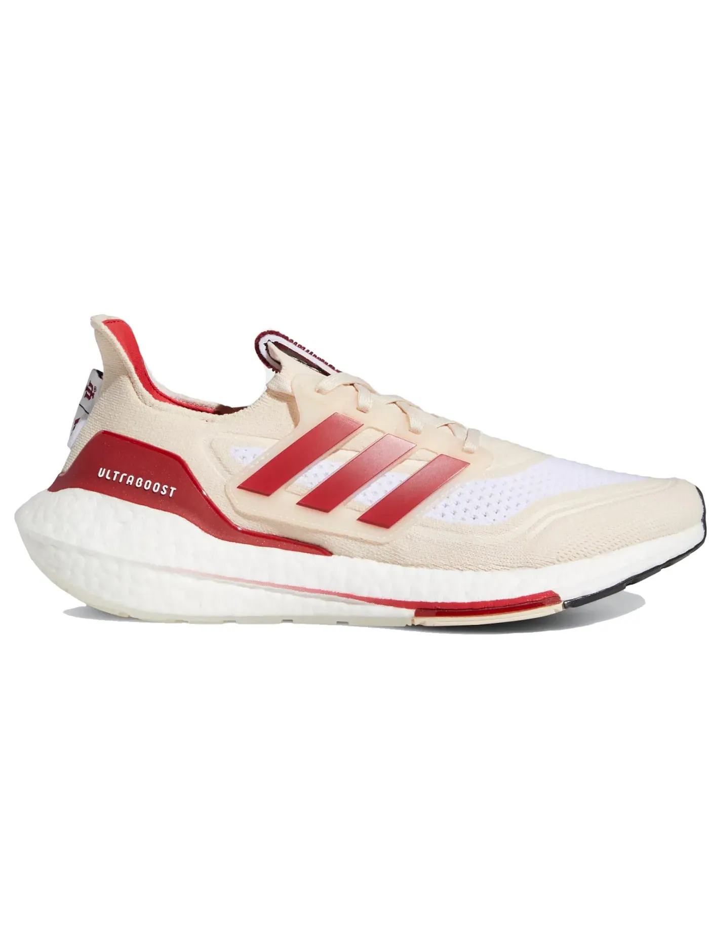 Мужские кроссовки для бега с технологией Boost Adidas Ultra Boost 21 — изображение 1 из 1, белый/красный/белый
