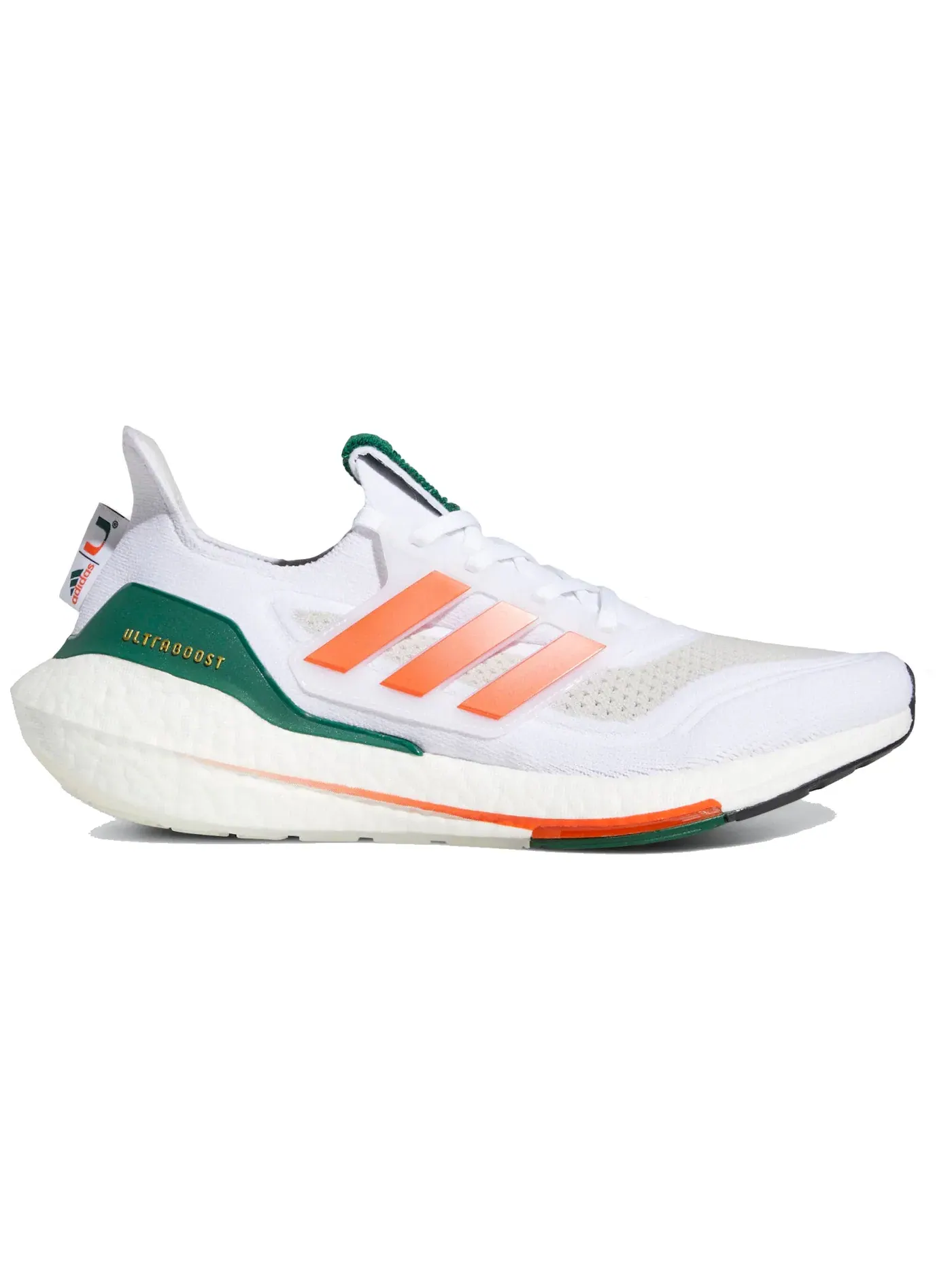 Мужские кроссовки для бега Adidas Ultra Boost 21 — изображение 1 из 1, белый/оранжевый/серый