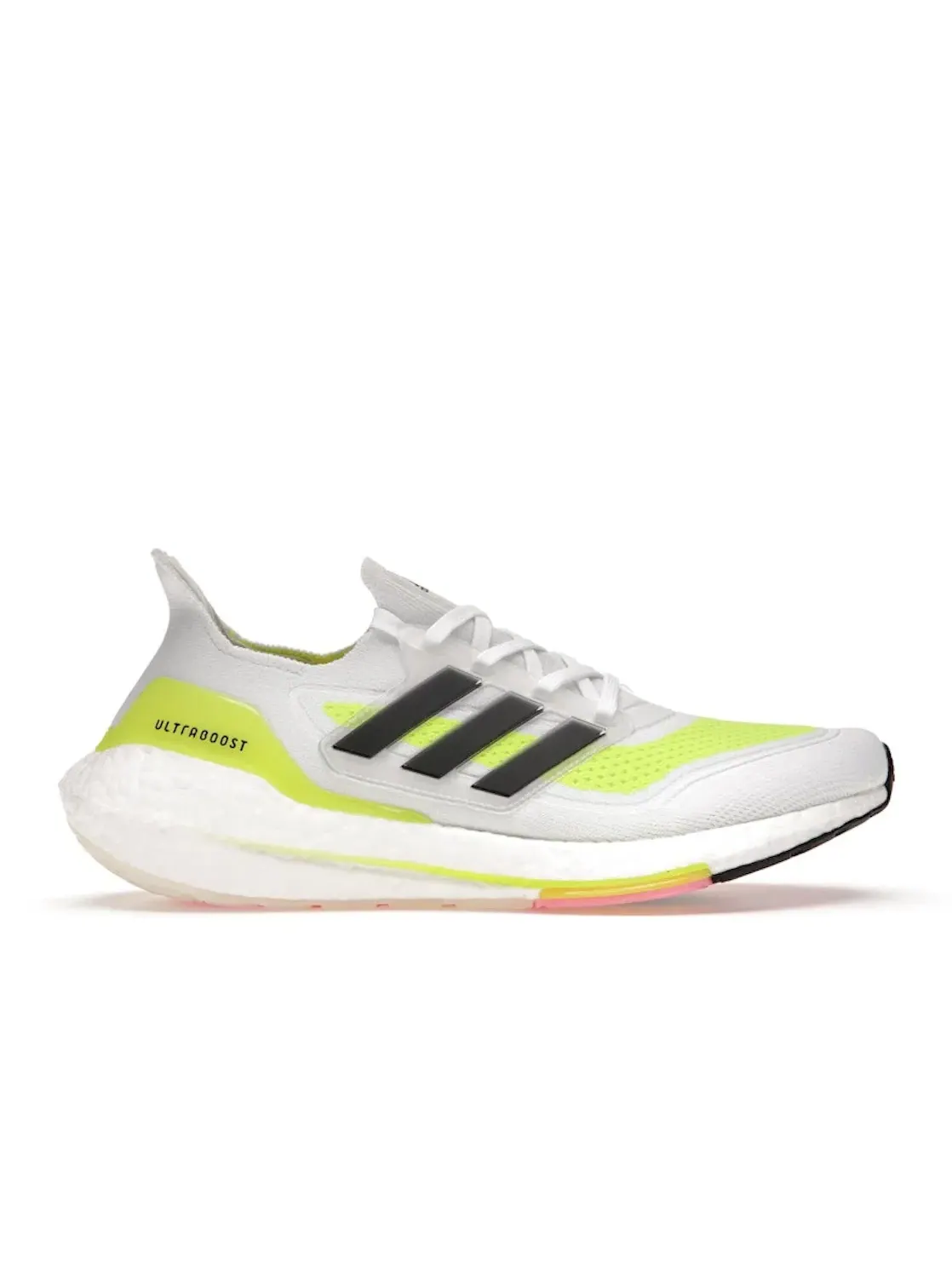 Мужские кроссовки с системой Torsion Adidas Ultra Boost 21 — изображение 1 из 4, белый/черный/желтый