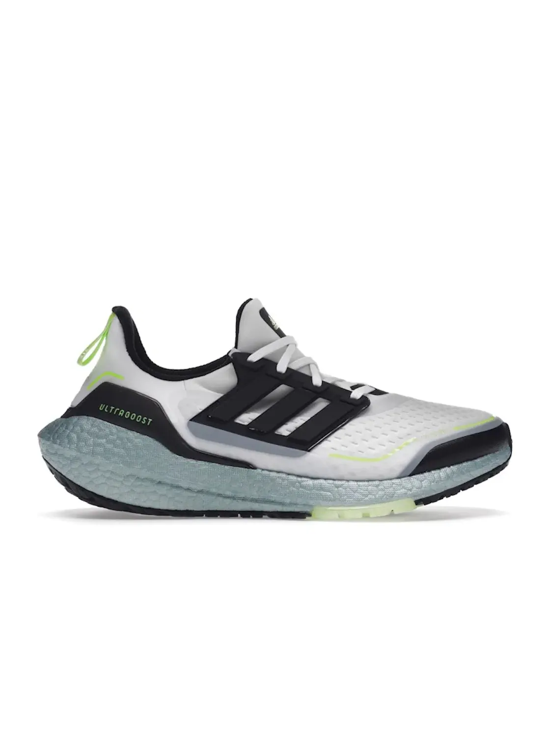 Мужские кроссовки для бега с технологией Cold.Rdy Adidas Ultra Boost 21 — изображение 1 из 4, белый/черный/зеленый
