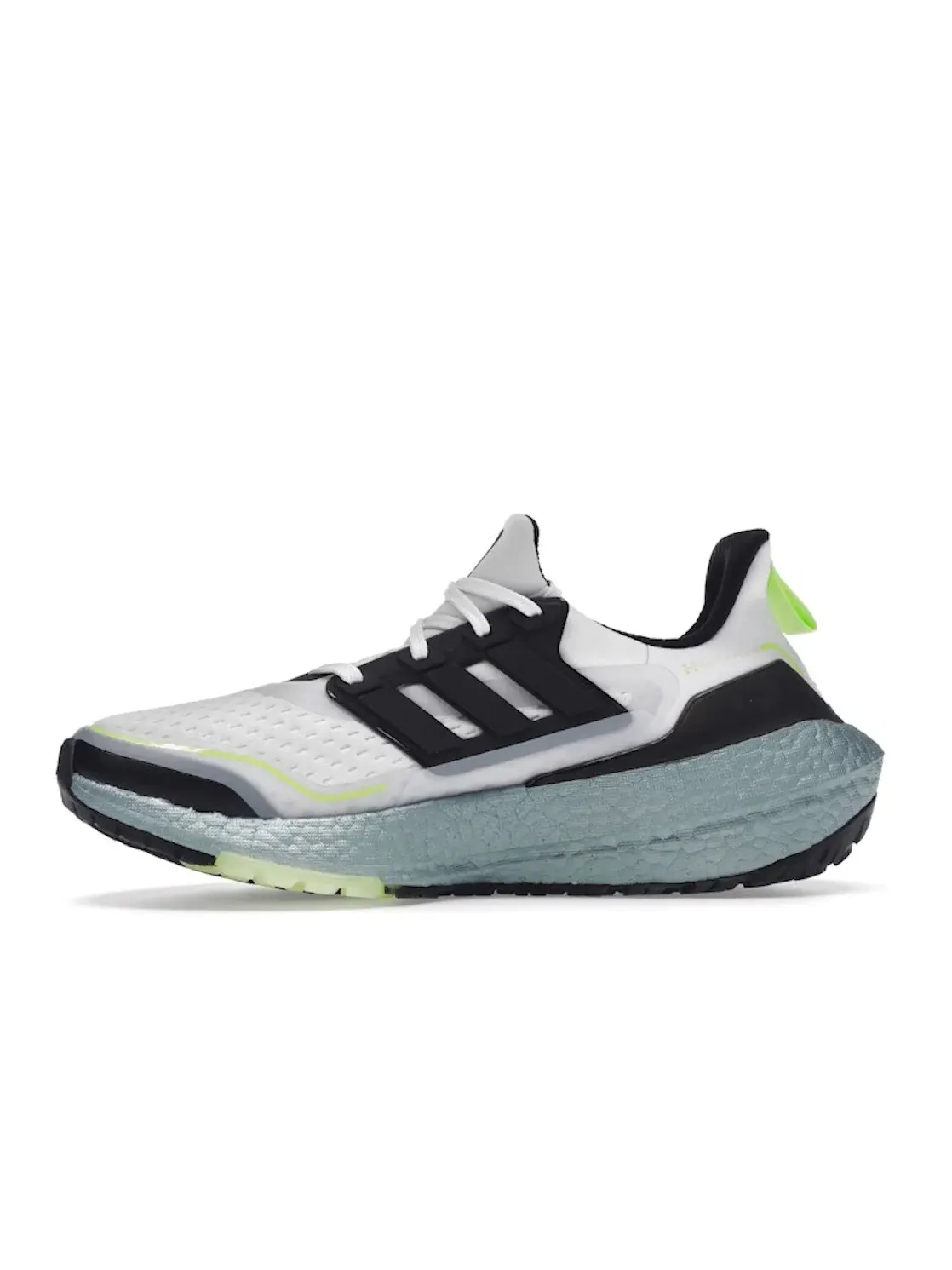 Мужские кроссовки для бега с технологией Cold.Rdy Adidas Ultra Boost 21 — изображение 3 из 4, белый/черный/зеленый