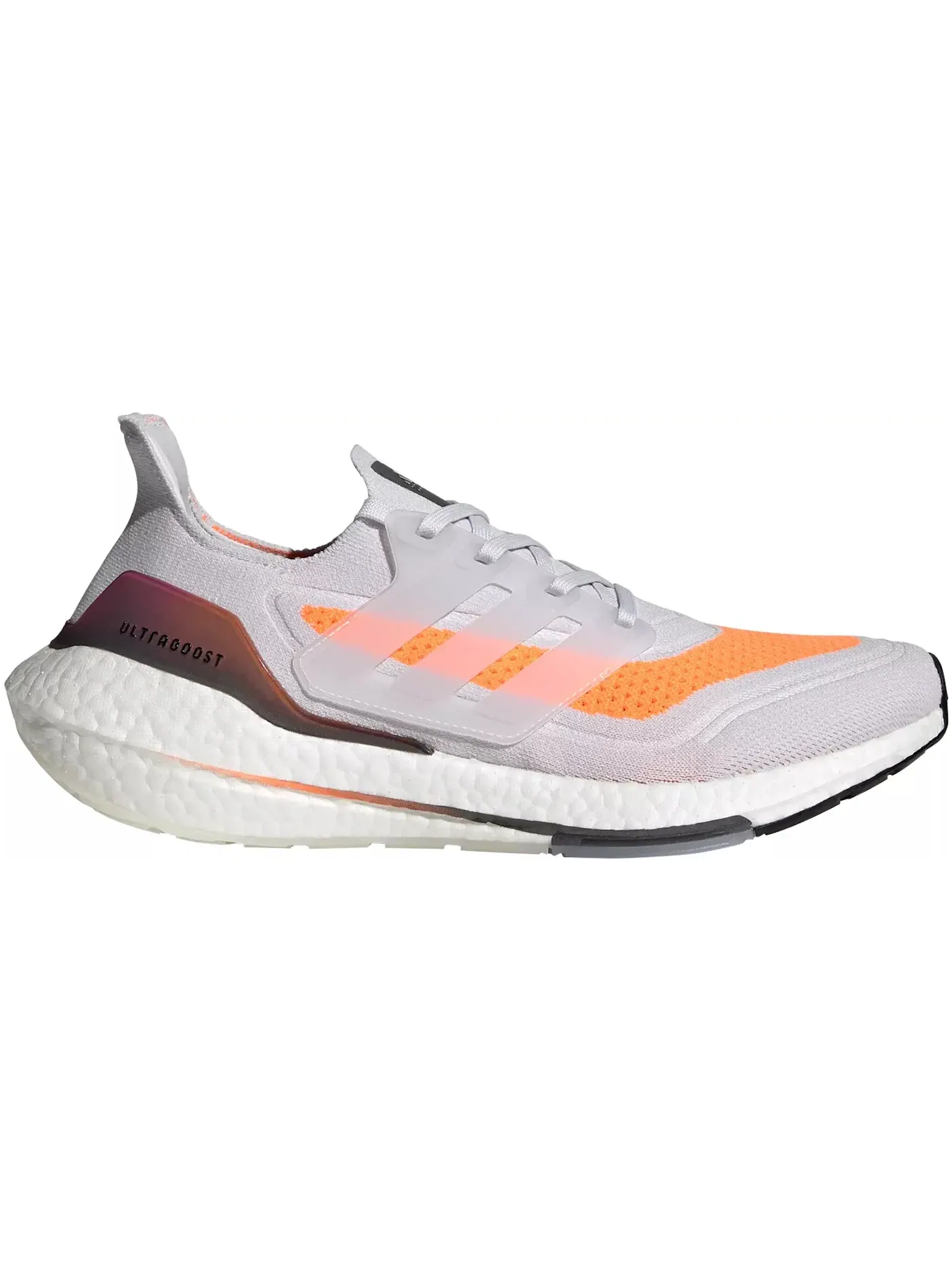 Мужские кроссовки с технологией Boost Adidas Ultra Boost 21 — изображение 1 из 1, серый/серый/оранжевый
