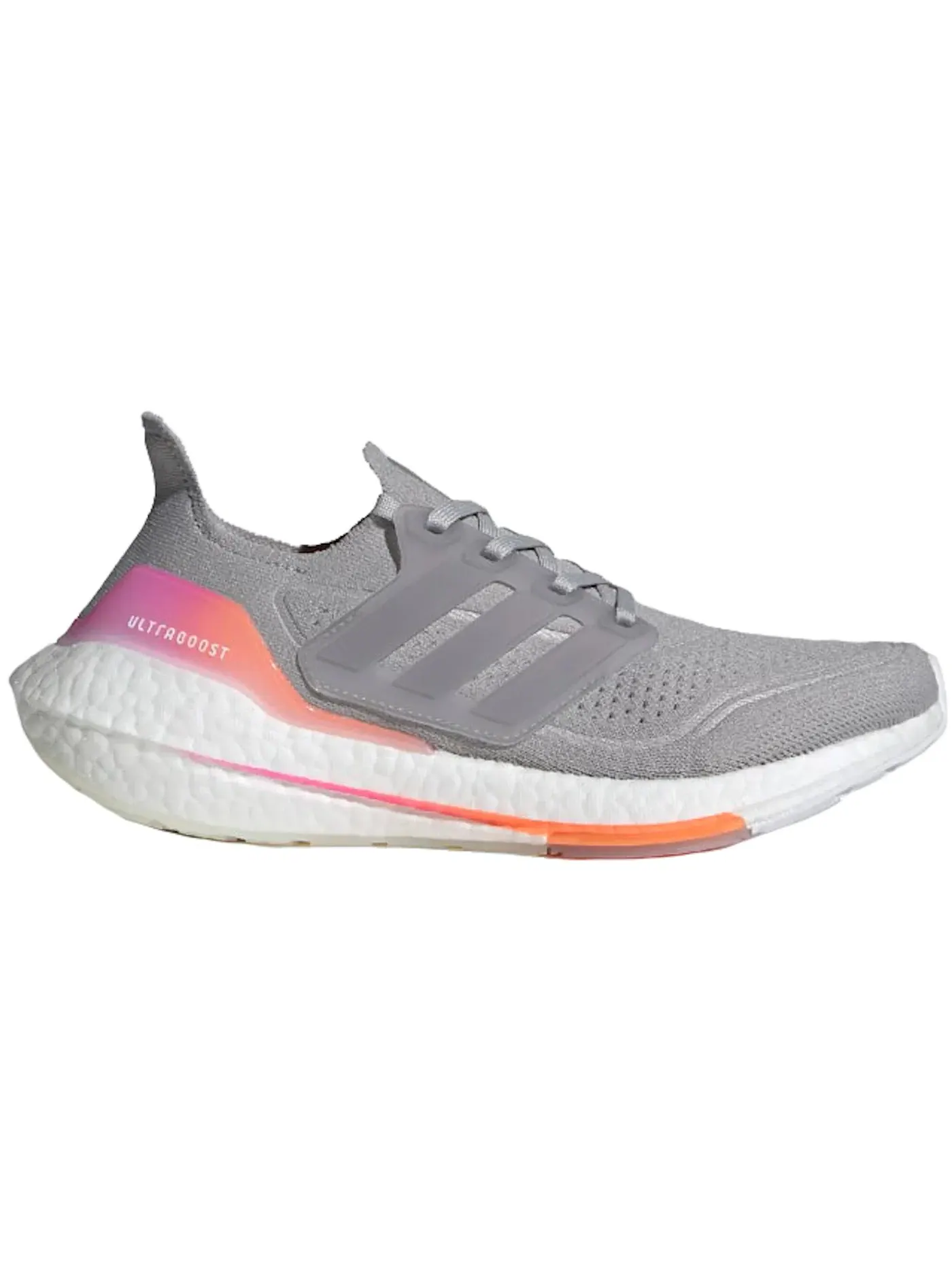 Женские кроссовки для бега с технологией Boost Adidas Ultra Boost 21 — изображение 1 из 1, серый/серый/оранжевый