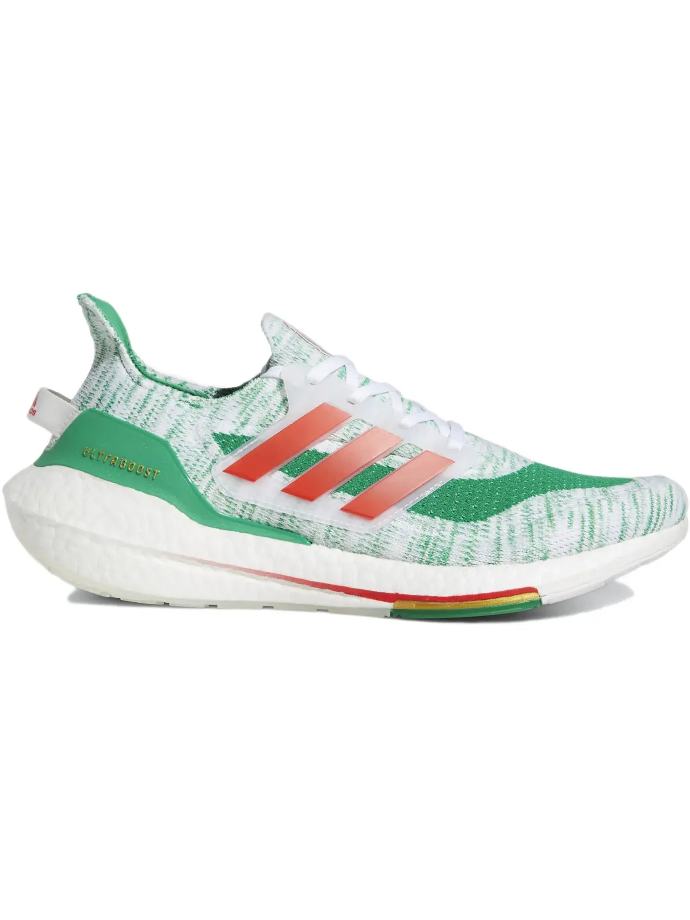 Мужские кроссовки для бега с технологией Boost Ultra 21 Adidas — изображение 1 из 1, белый/красный/зеленый