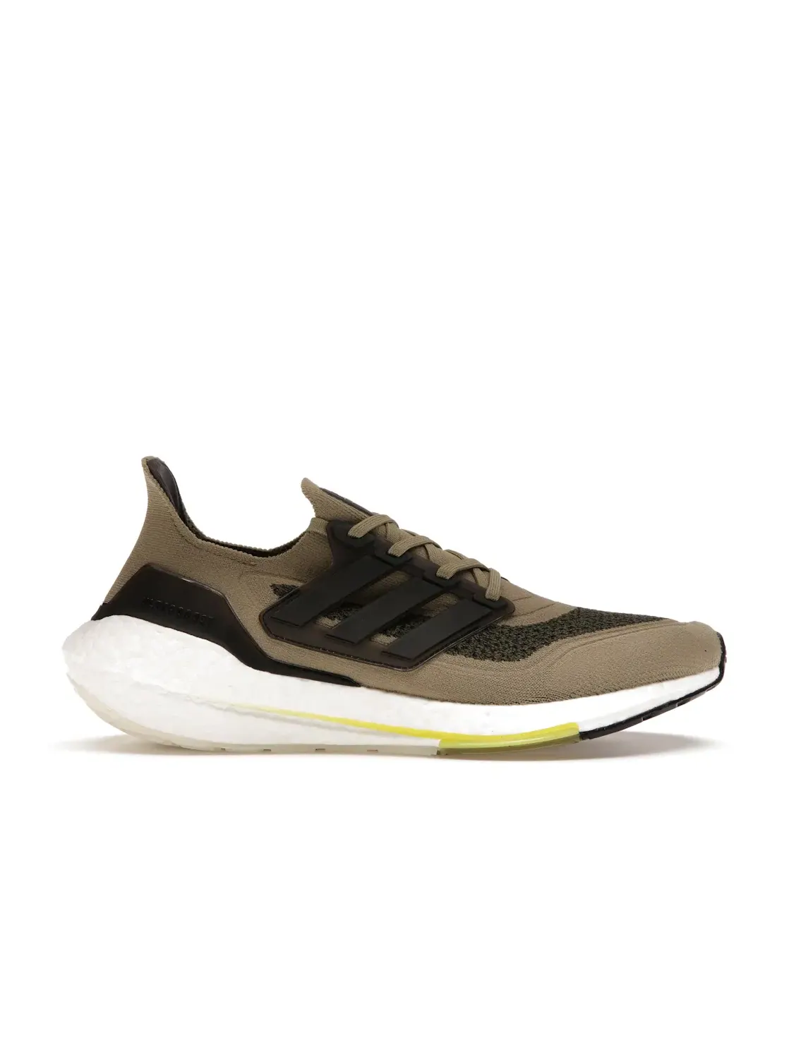 Мужские кроссовки с амортизацией Ultra Boost 21 Adidas — изображение 1 из 4, зеленый/черный/желтый