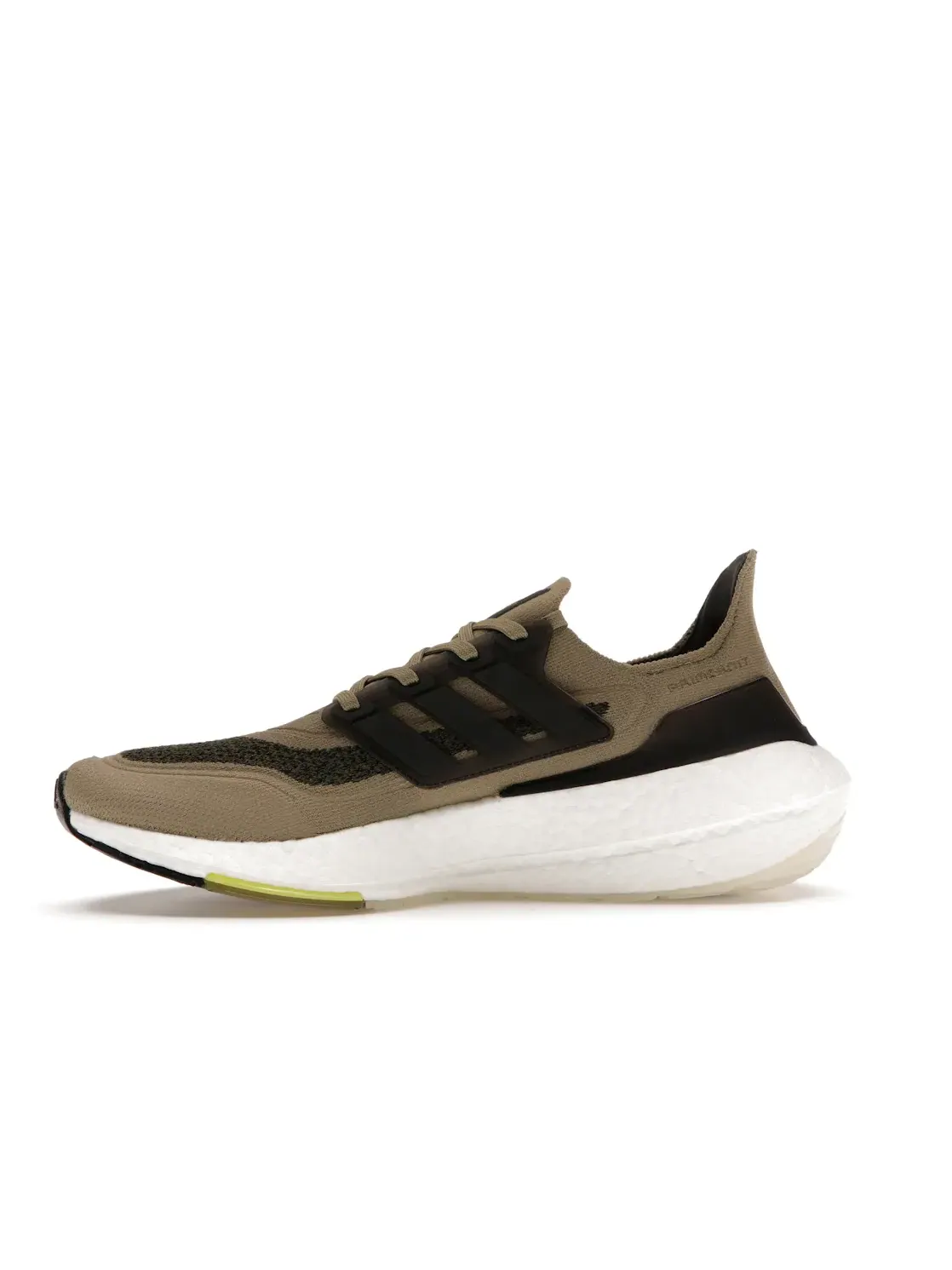 Мужские кроссовки с амортизацией Ultra Boost 21 Adidas — изображение 3 из 4, зеленый/черный/желтый