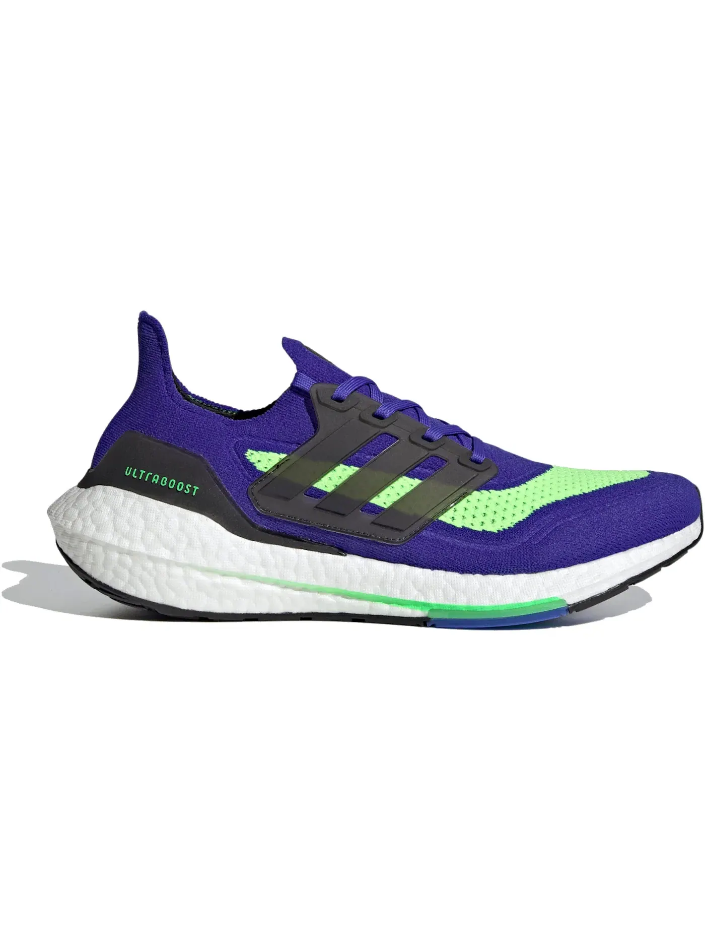Мужские кроссовки для бега Adidas Ultra Boost 21 — изображение 1 из 1, черный/зеленый