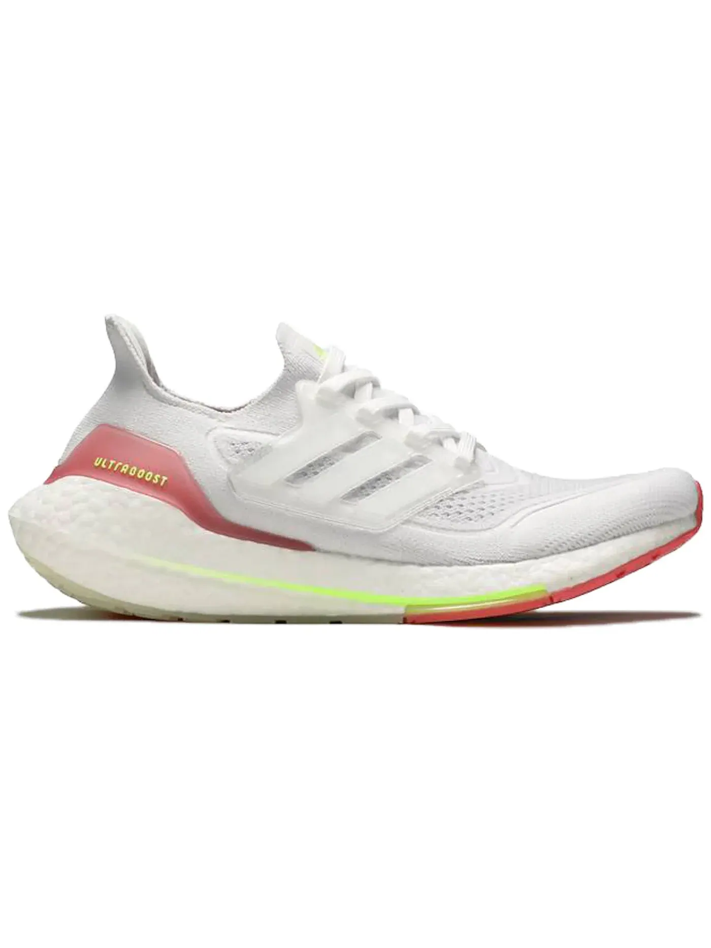 Женские кроссовки для бега Adidas Ultra Boost 21 — изображение 1 из 1, белый/белый/розовый