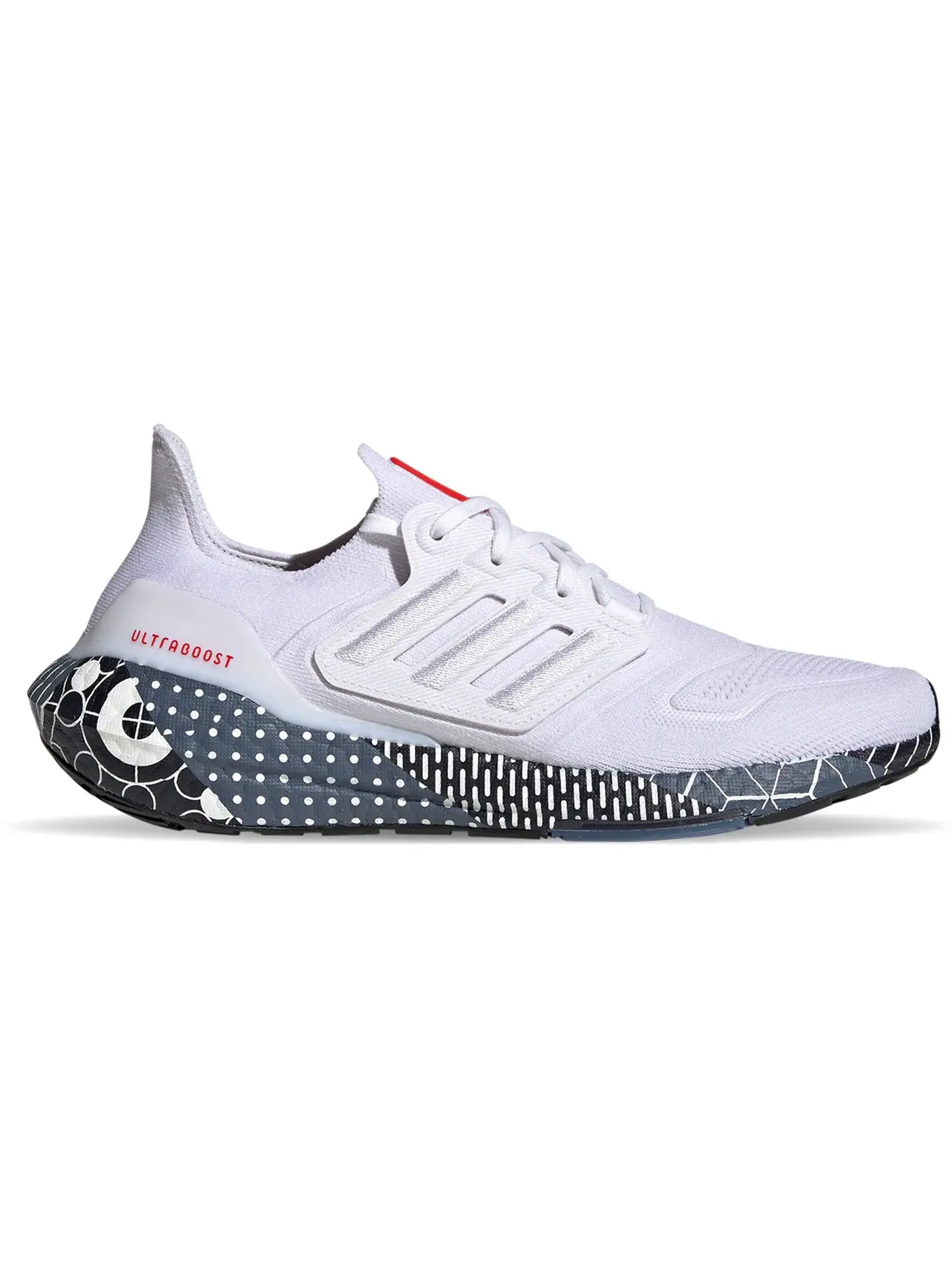 Мужские кроссовки для бега с принтом Adidas Ultra Boost 22 — изображение 1 из 1, белый/белый/красный
