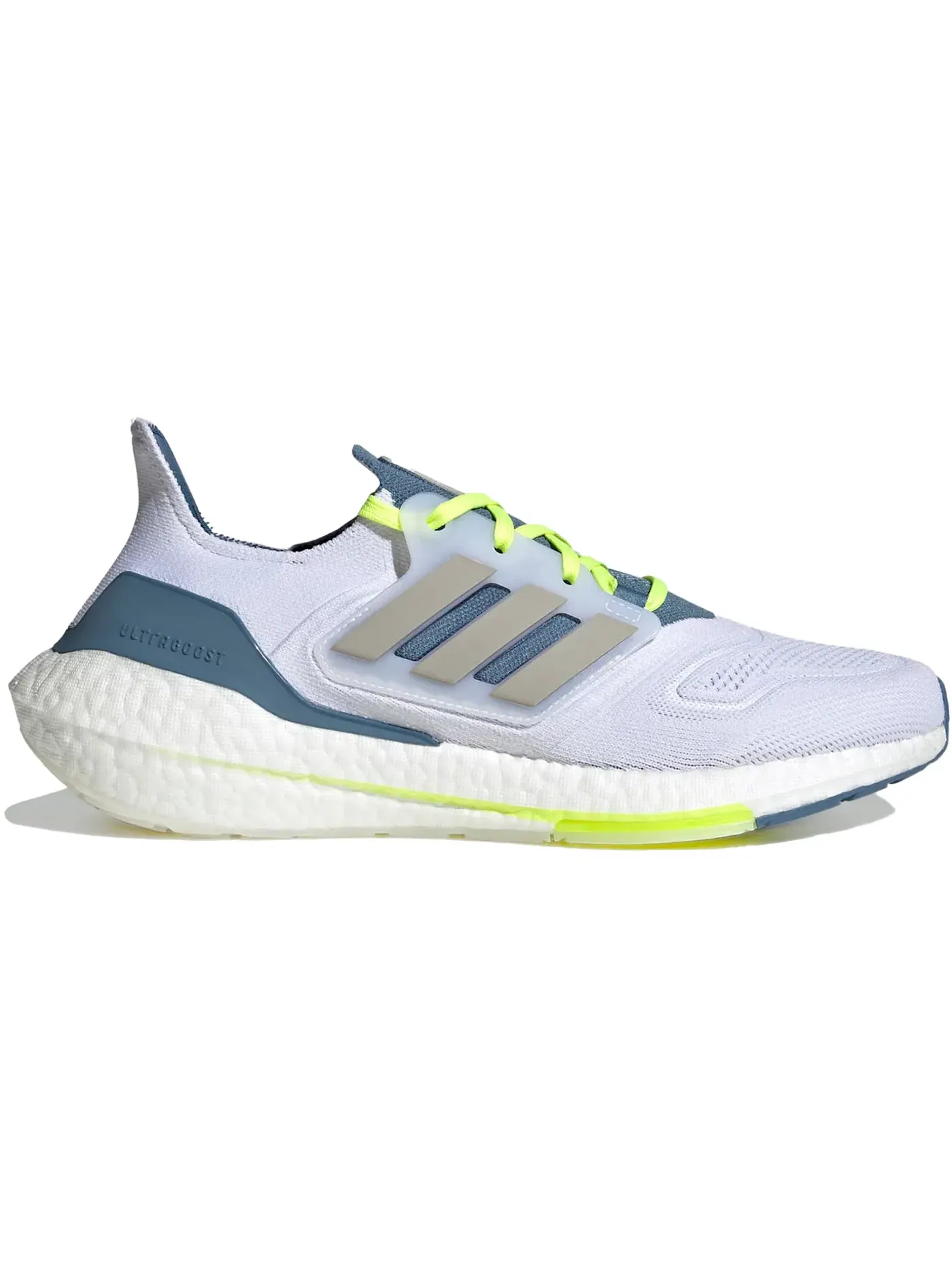 Мужские кроссовки для бега Adidas Ultra Boost 22 — изображение 1 из 1, белый/серый/зеленый