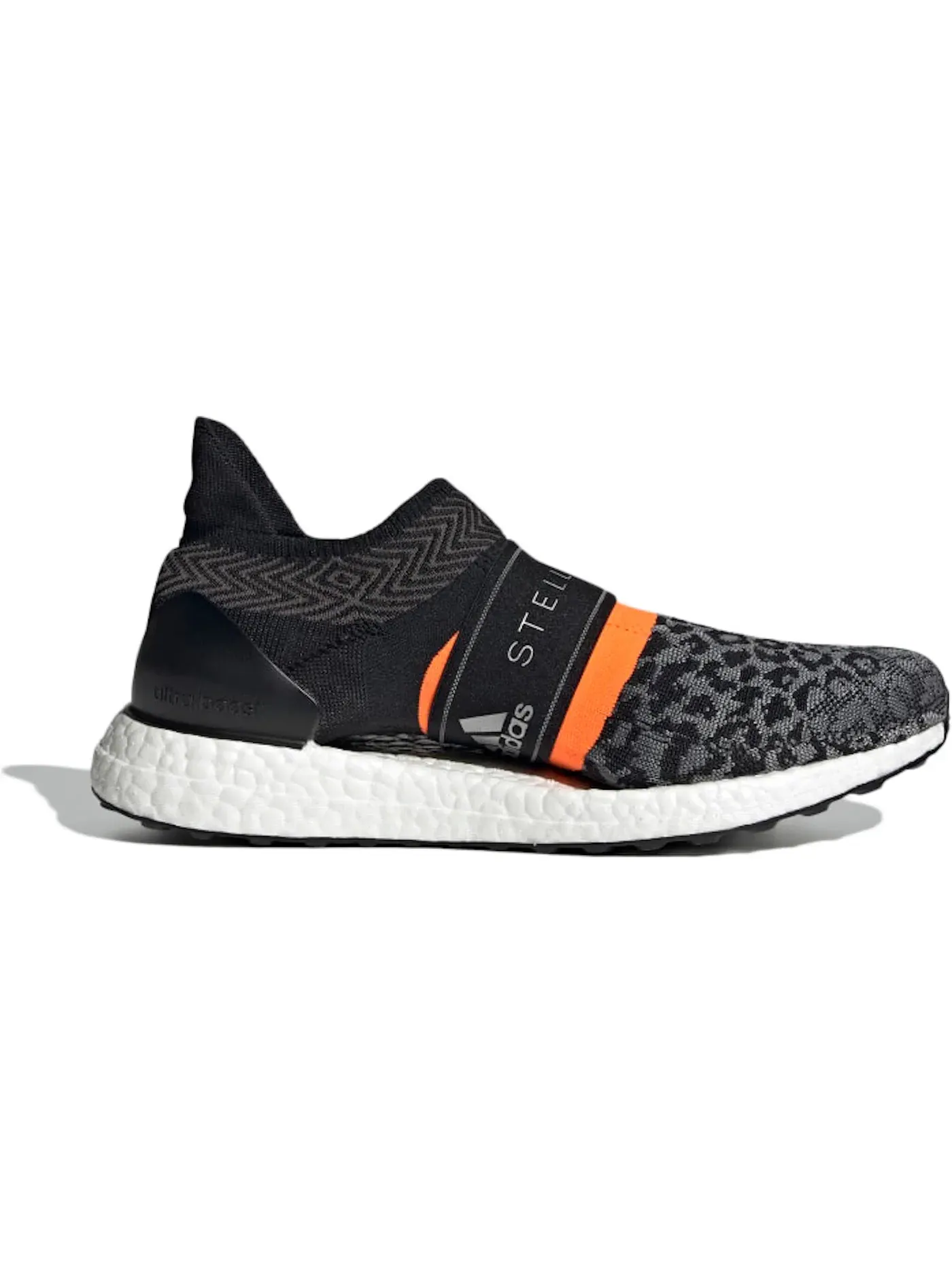 Женские кроссовки для бега с принтом Adidas Ultra Boost 3D Knit — изображение 1 из 1, черный/серый/оранжевый