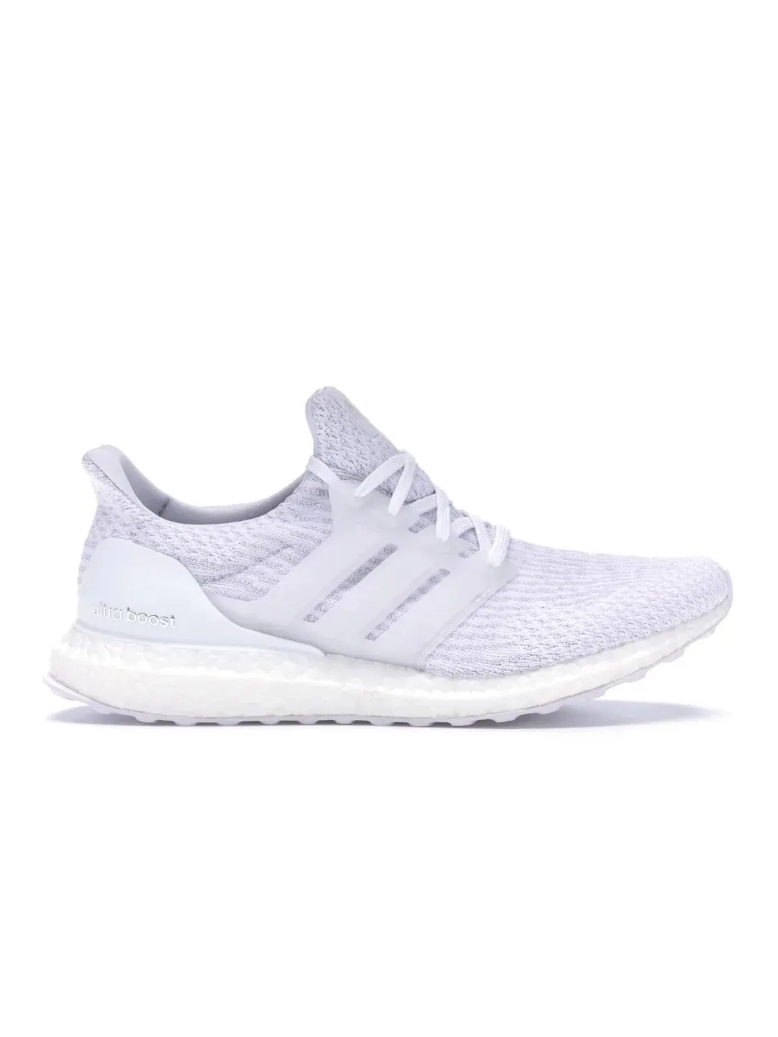 Мужские кроссовки с технологией Primeknit Adidas Ultra Boost 3.0 Triple White — изображение 1 из 4, белый/белый/белый