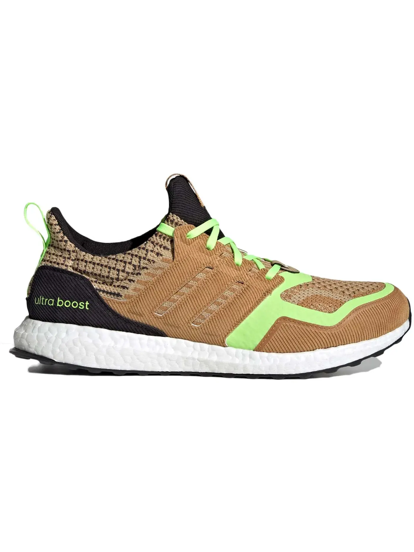 Мужские кроссовки для бега с амортизацией Adidas Ultra Boost 5.0 DNA — изображение 1 из 1, черный//зеленый