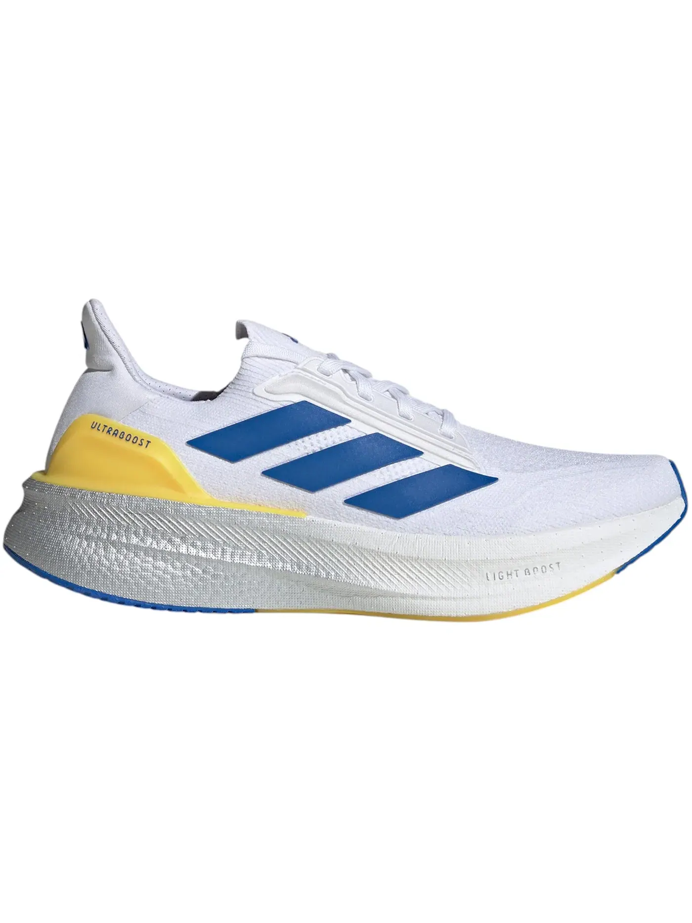 Мужские кроссовки беговые Adidas Ultra Boost 5X — изображение 1 из 1, белый синий желтый