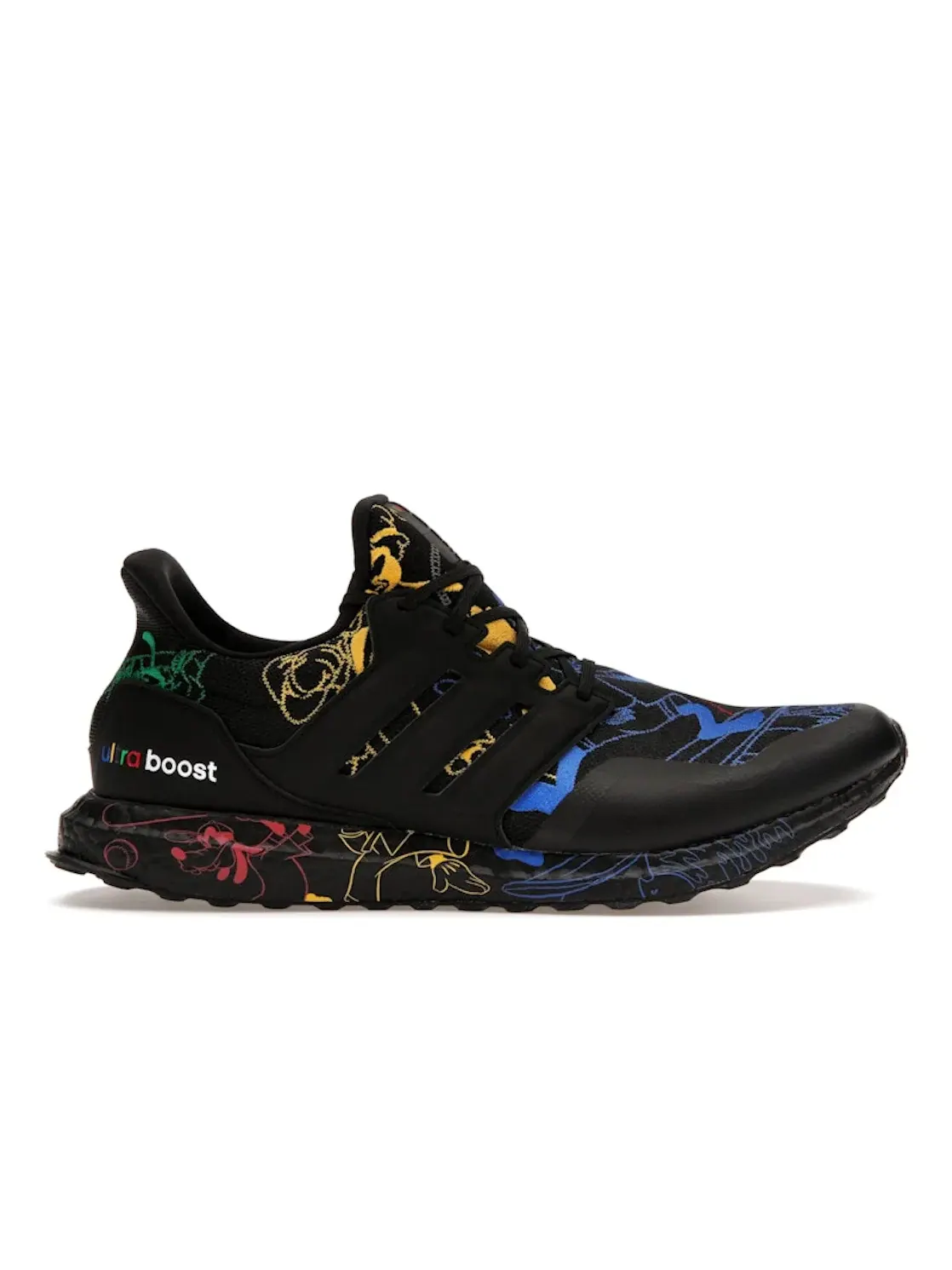 Мужские кроссовки с принтом Adidas Ultra Boost Disney Goofy — изображение 1 из 4, черный/черный/черный
