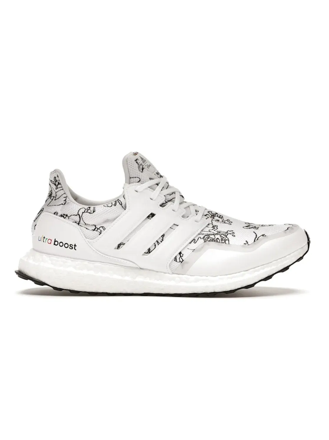 Мужские кроссовки с дизайном Goofy Adidas Ultra Boost — изображение 1 из 4, белый/белый/черный