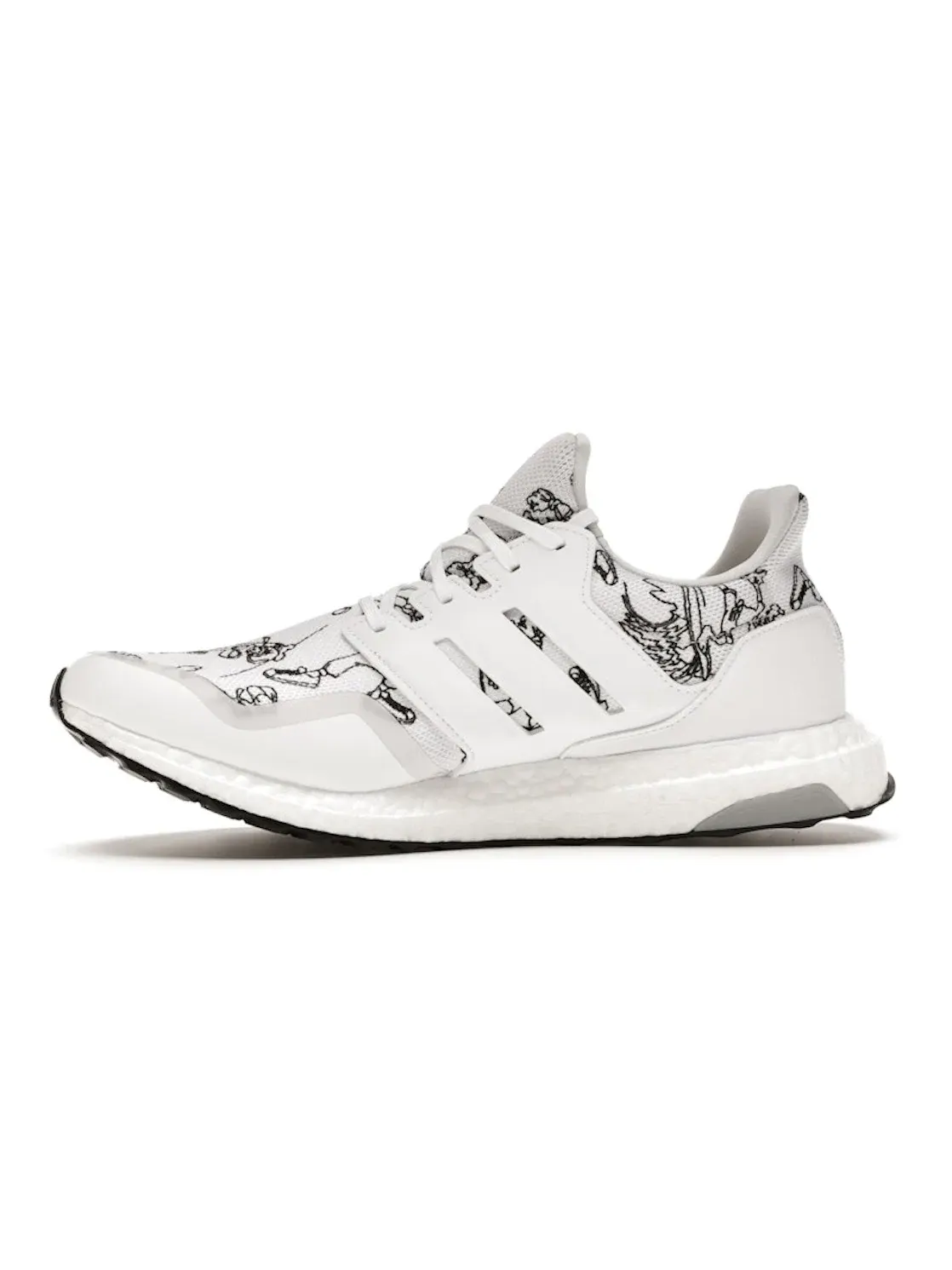 Мужские кроссовки с дизайном Goofy Adidas Ultra Boost — изображение 3 из 4, белый/белый/черный
