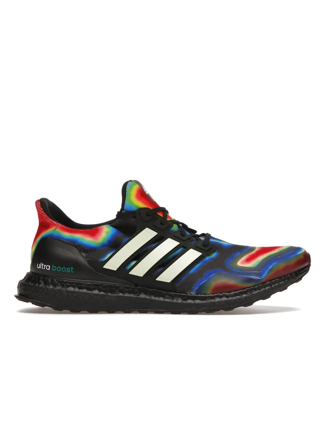 Мужские кроссовки с принтом Adidas Ultra Boost — изображение 1 из 4, черный/желтый-зеленый