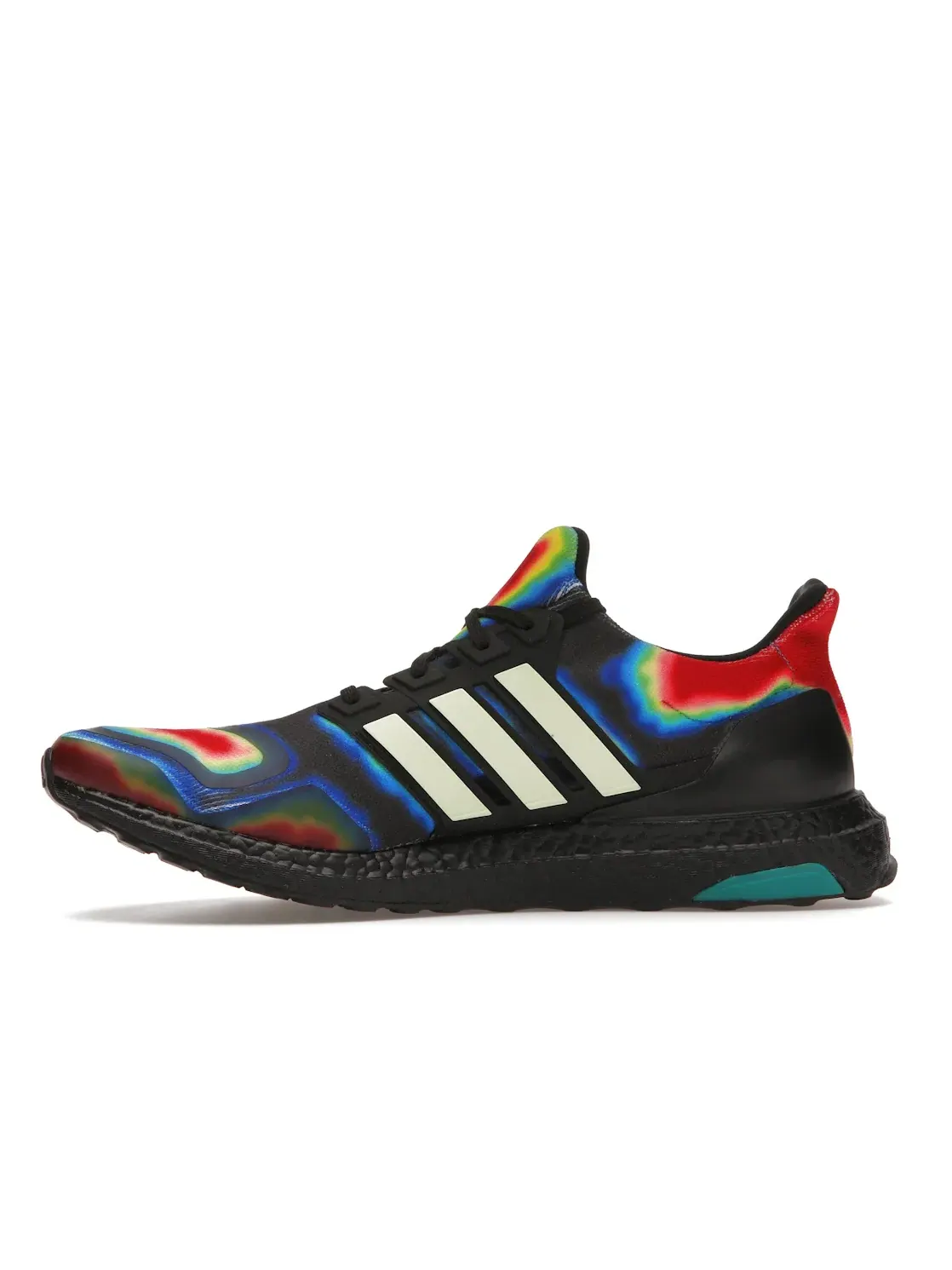 Мужские кроссовки с принтом Adidas Ultra Boost — изображение 3 из 4, черный/желтый-зеленый