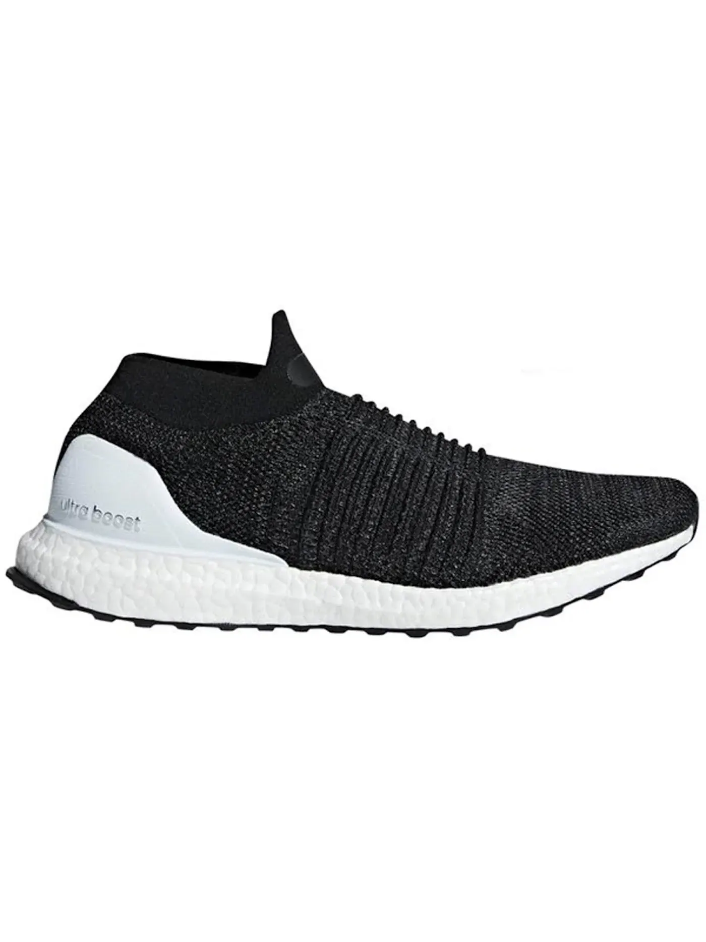 Мужские кроссовки для бега с технологией Primeknit Adidas Ultra Boost Laceless — изображение 1 из 1, черный/черный/белый