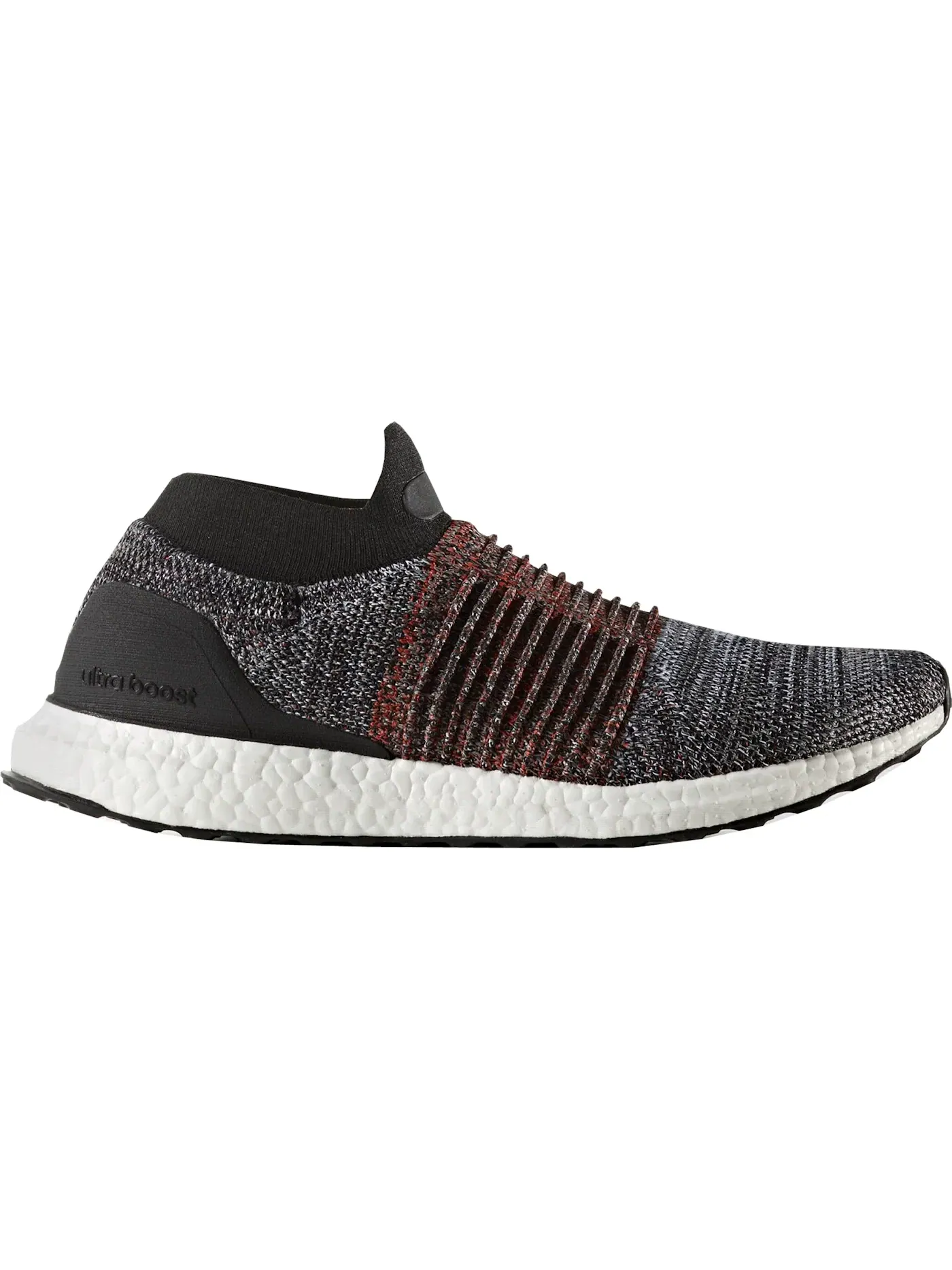 Мужские кроссовки с бесшовным верхом Adidas Ultra Boost Laceless Mid — изображение 1 из 1, черный/черный/белый