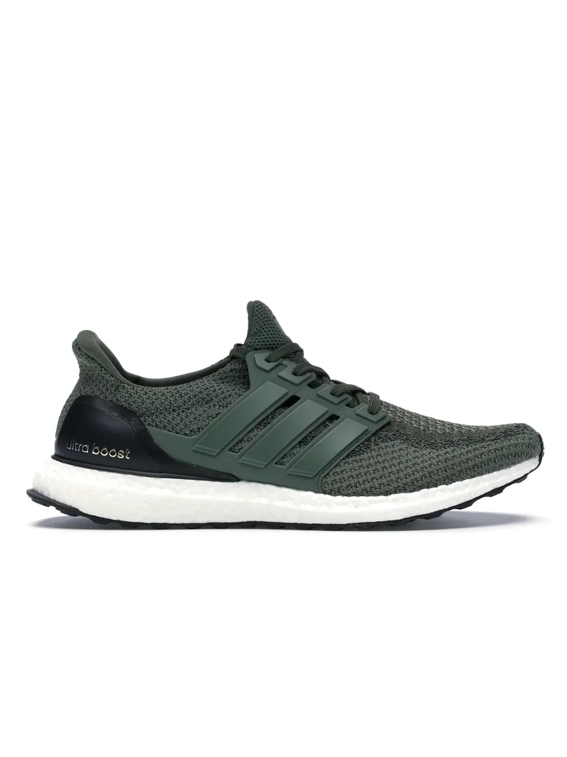 Мужские кроссовки с мериносовой шерстью Adidas Ultra Boost 2.0 — изображение 1 из 4, оливковый зеленый/белый