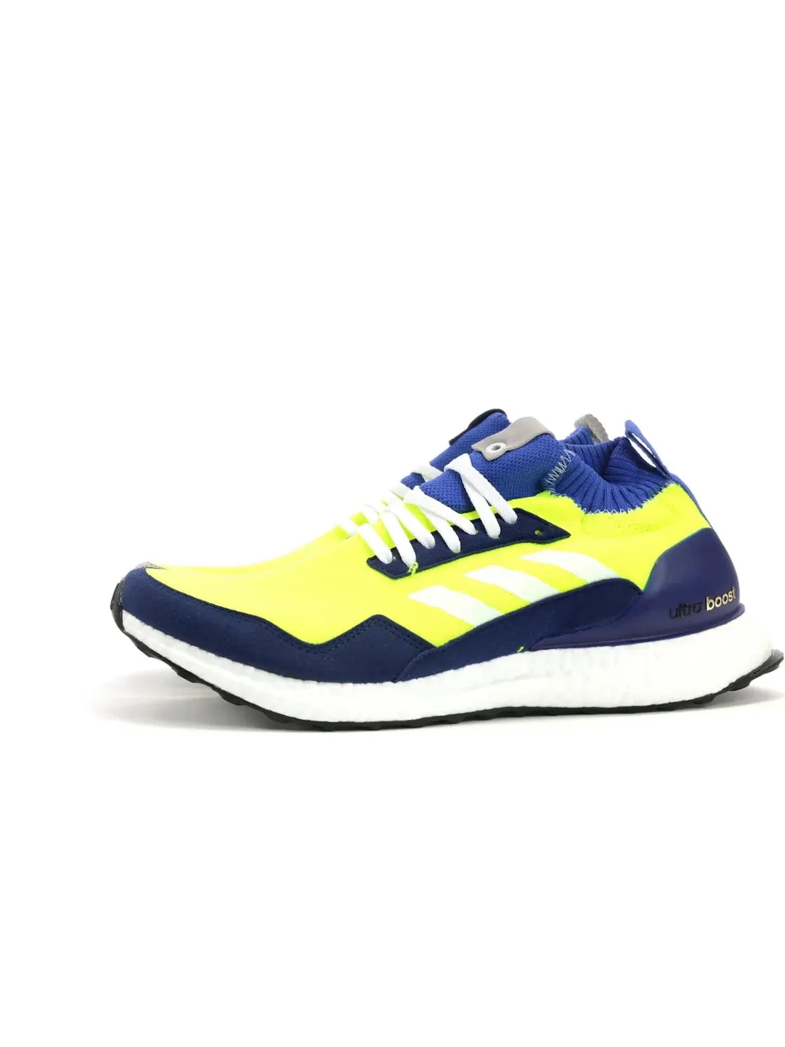 Мужские кроссовки с верхом из трикотажа Adidas Ultra Boost Mid — изображение 3 из 4, белый/белый/синий