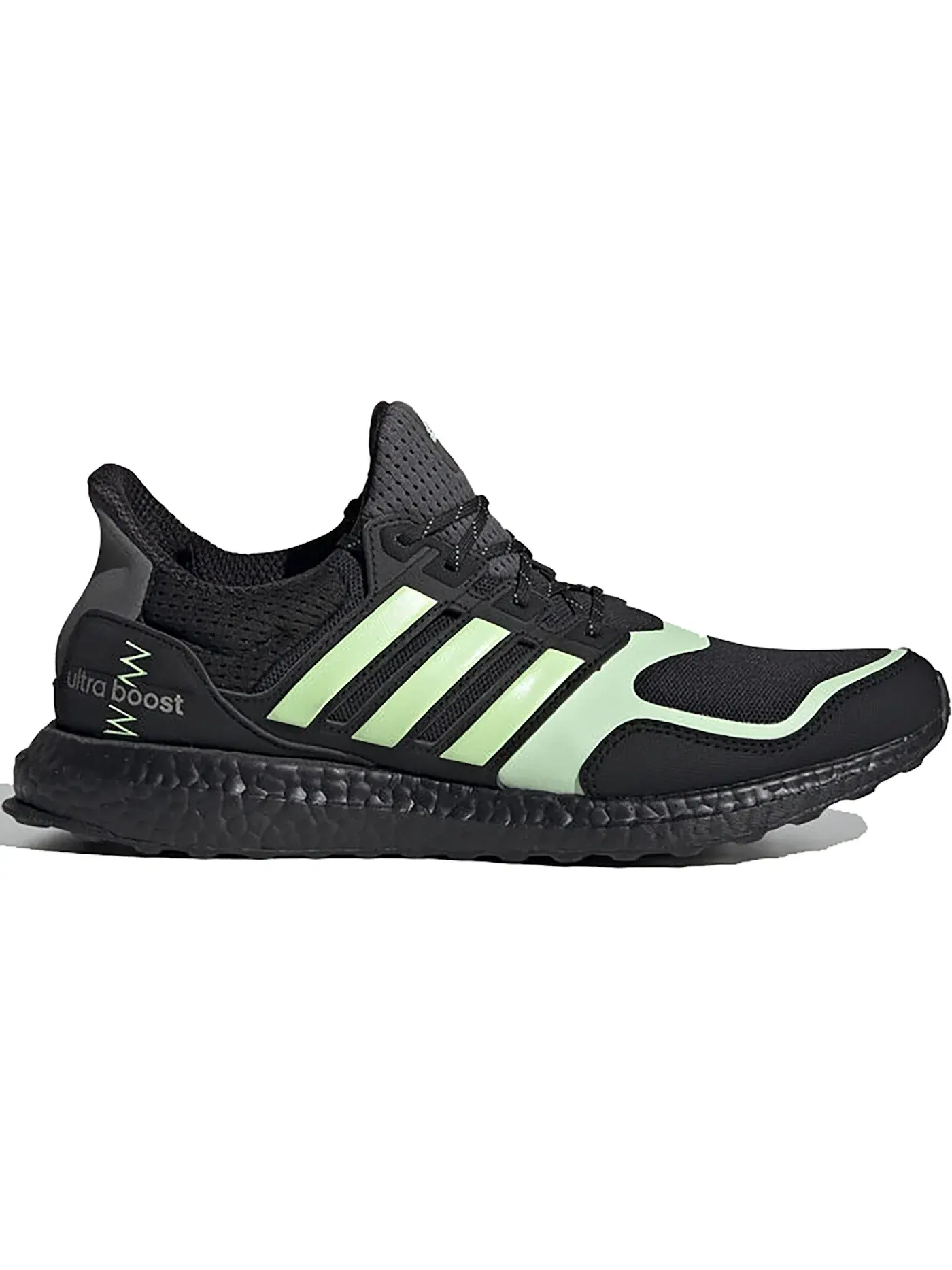 Мужские кроссовки для бега с технологией Boost Adidas Ultra Boost S&L — изображение 1 из 1, черный/зеленый/серый