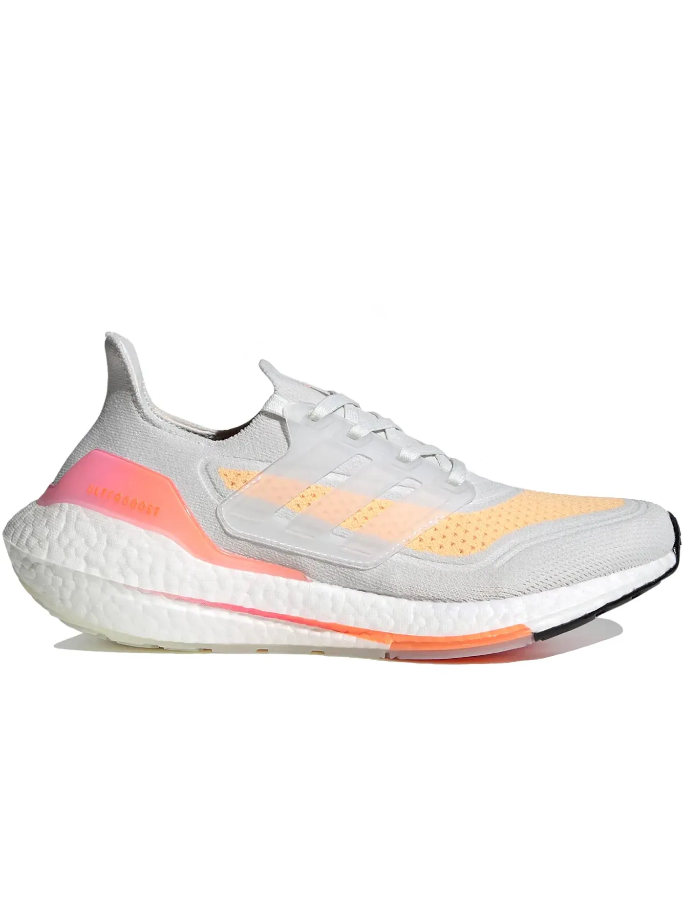 Женские кроссовки с технологией Boost Adidas Ultra Boost 21 — изображение 1 из 1, белый белый оранжевый
