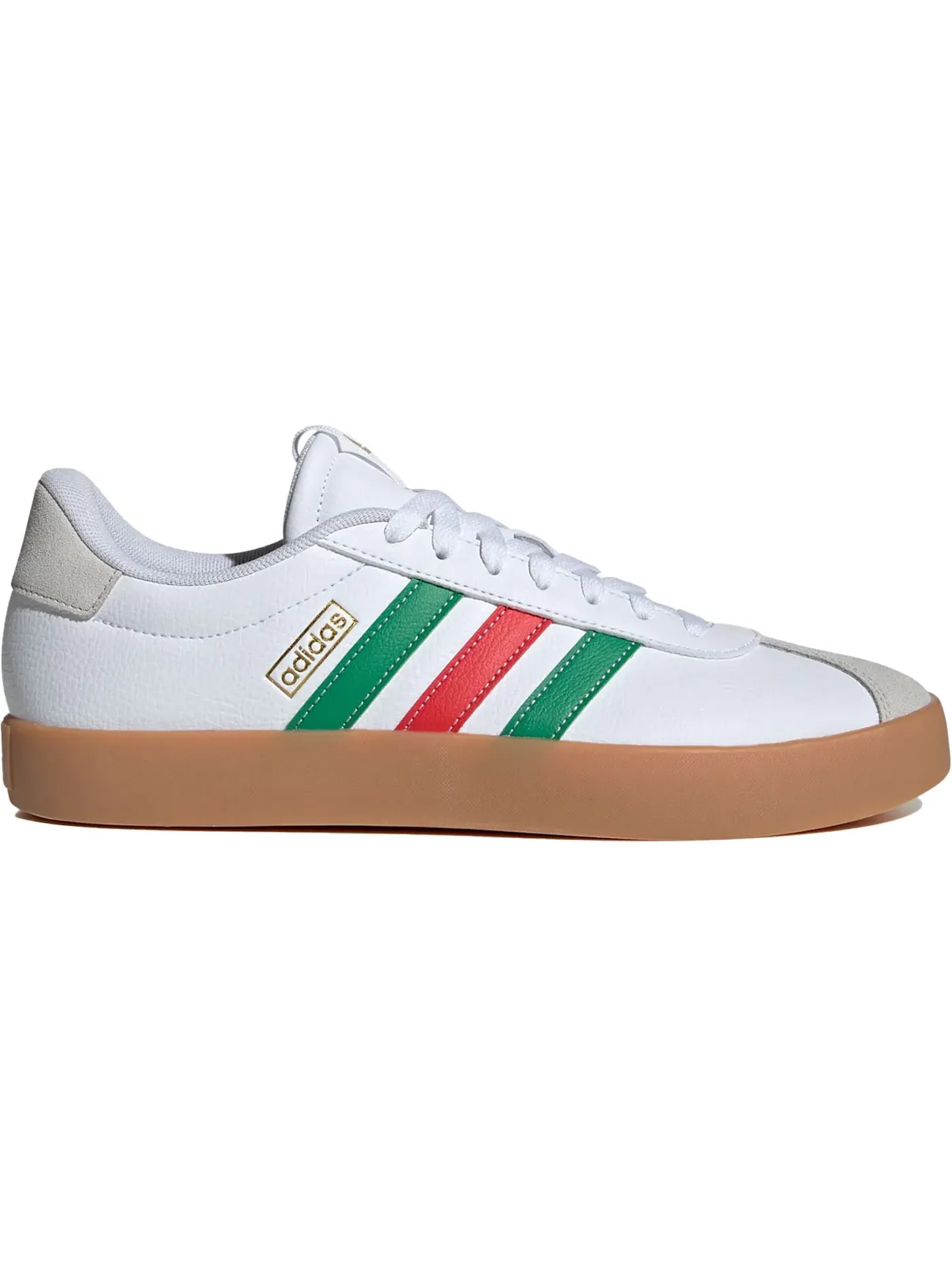 Мужские кроссовки с низким профилем Adidas VL Court 3.0 — изображение 1 из 1, белый/зеленый/красный