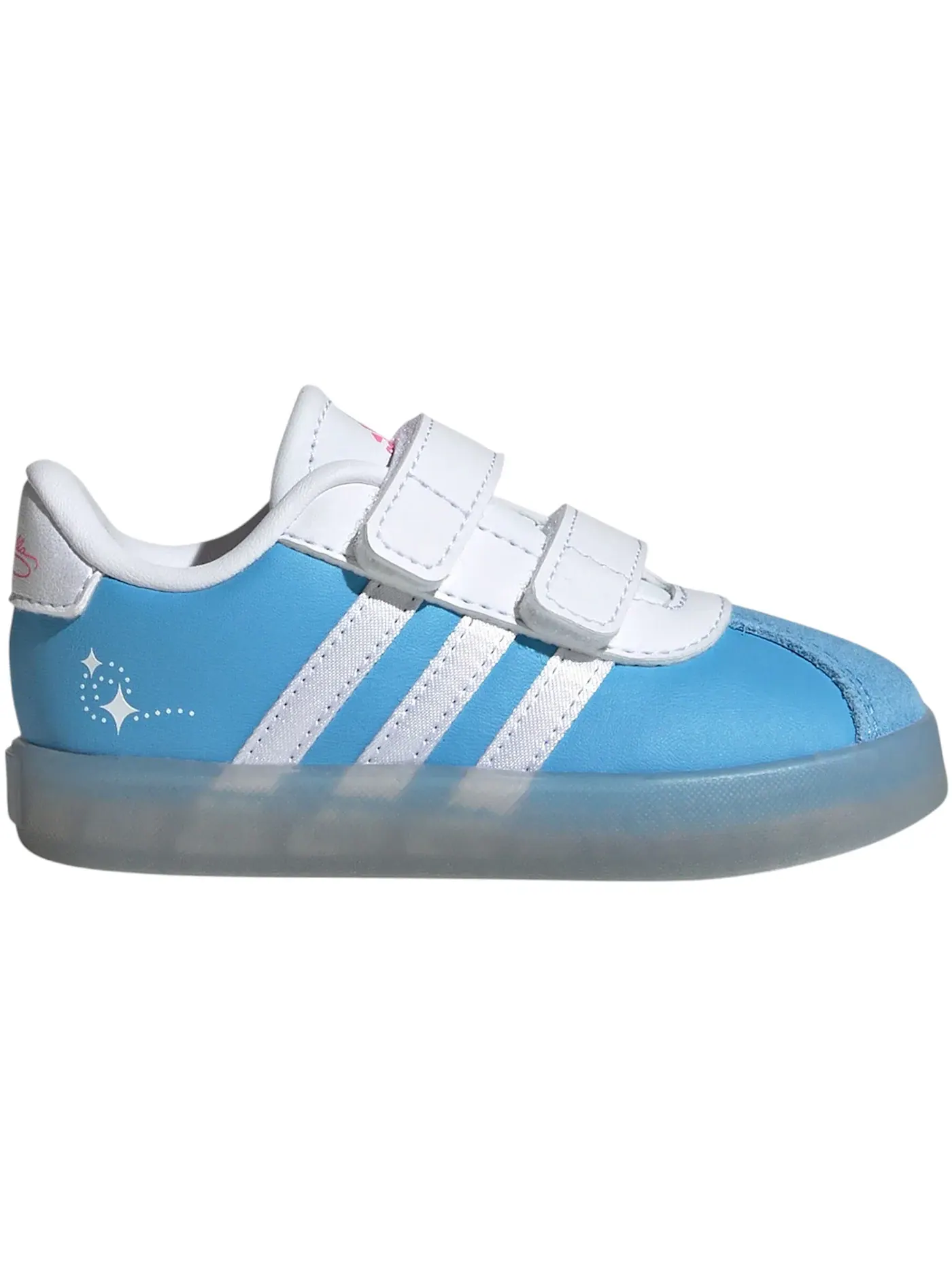 Детские кроссовки Lifestyle Adidas VL Court 3.0 Disney Cinderella — изображение 1 из 1, синий/белый/розовый