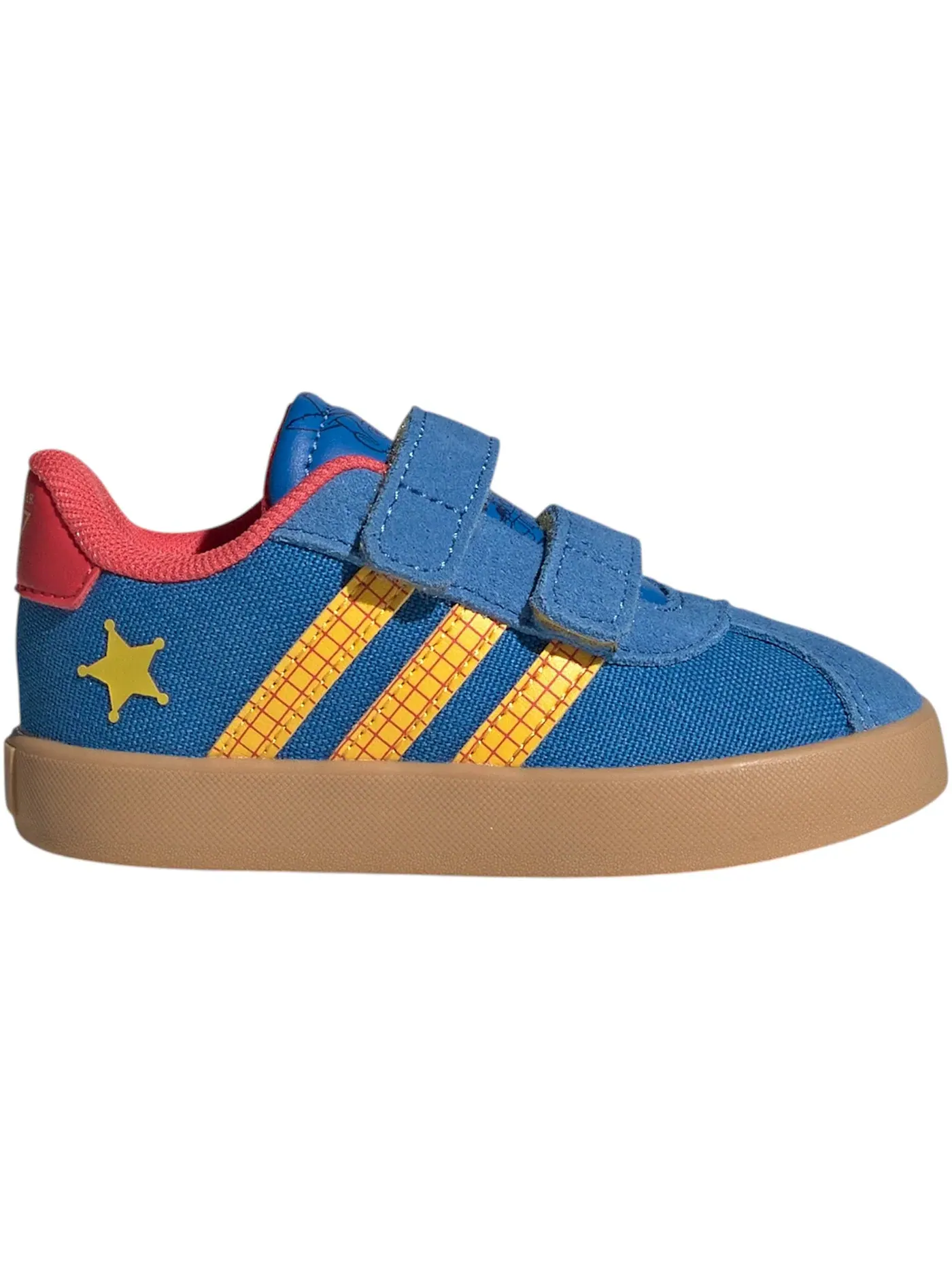 Детские кроссовки Lifestyle с принтом Woody Adidas VL Court 3.0 Adidas — изображение 1 из 1, яркий/золотистый/красный