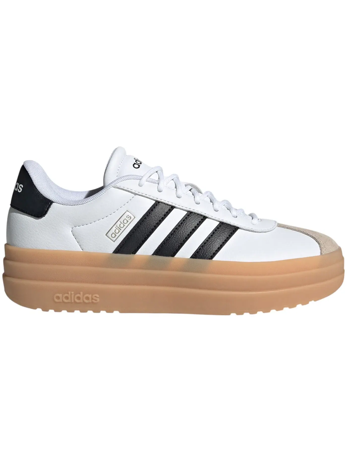 Женские кроссовки Lifestyle с модельным названием Adidas VL Court Bold Adidas — изображение 1 из 1, белый/черный/бежевый