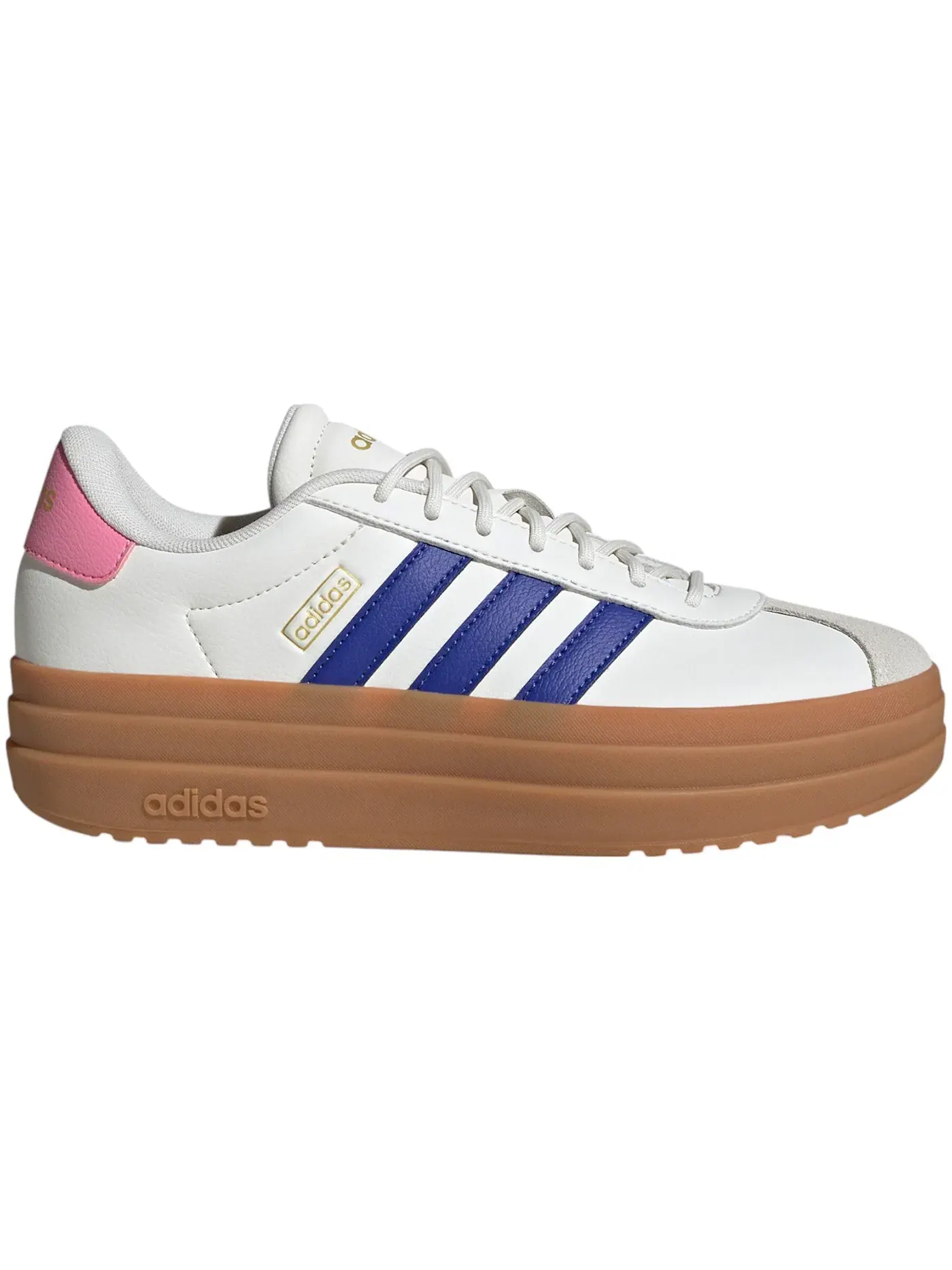 Женские кроссовки на каждый день Adidas VL Court Bold — изображение 1 из 1, белый синий розовый