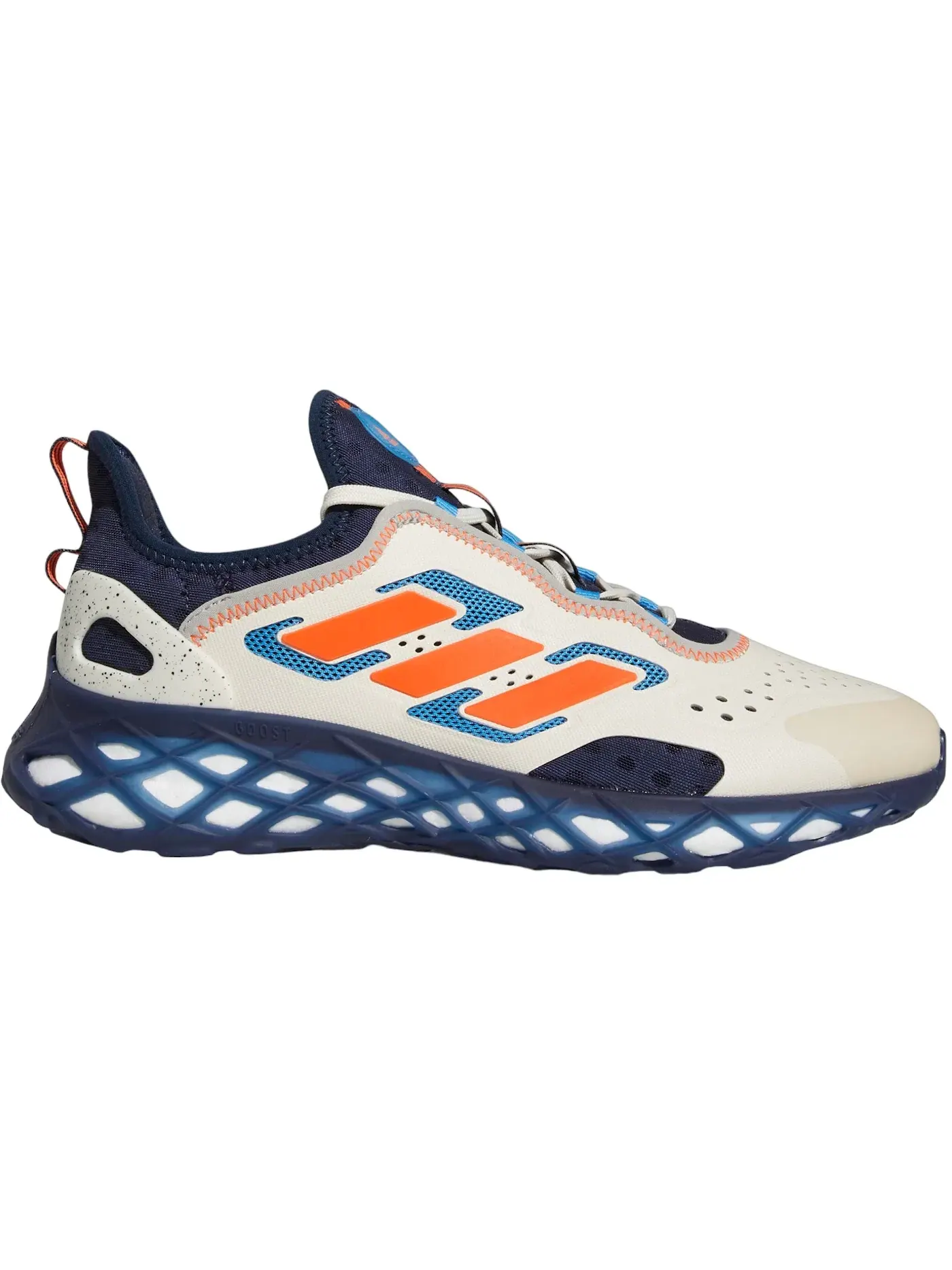 Мужские кроссовки Performance с сетчатым верхом Adidas Web Boost — изображение 1 из 1, белый/оранжевый