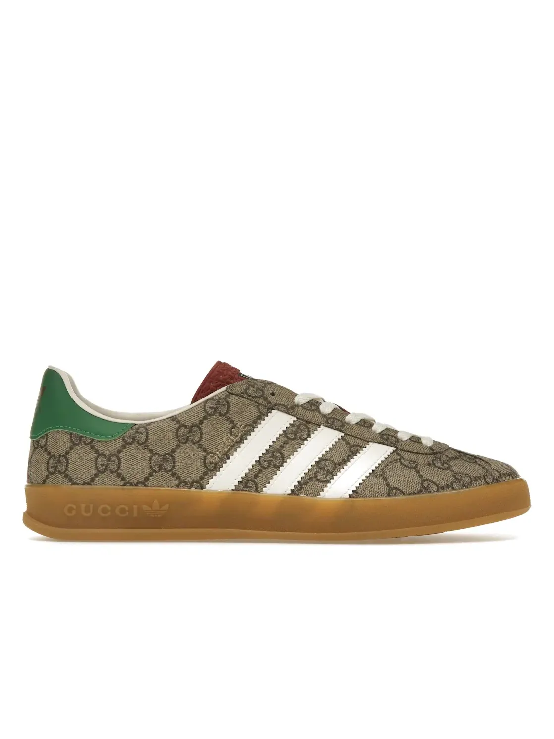 Мужские кроссовки с принтом GG Monogram Adidas x Gucci — изображение 1 из 4, бежевый/белый/бежевый