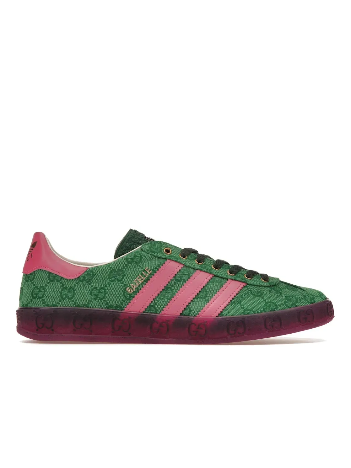 Женские кроссовки с принтом Adidas x Gucci — изображение 1 из 4, зеленый/розовый/зеленый