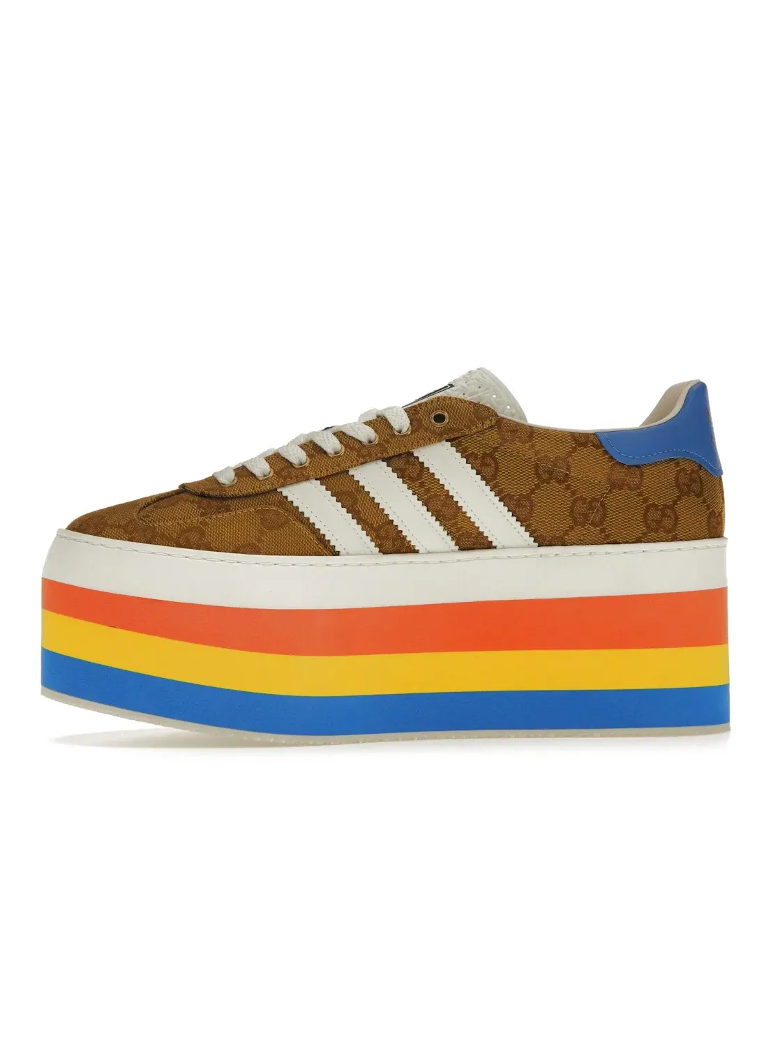 Женские кроссовки с платформой Adidas x Gucci Gazelle Original GG Multicolor — изображение 3 из 4