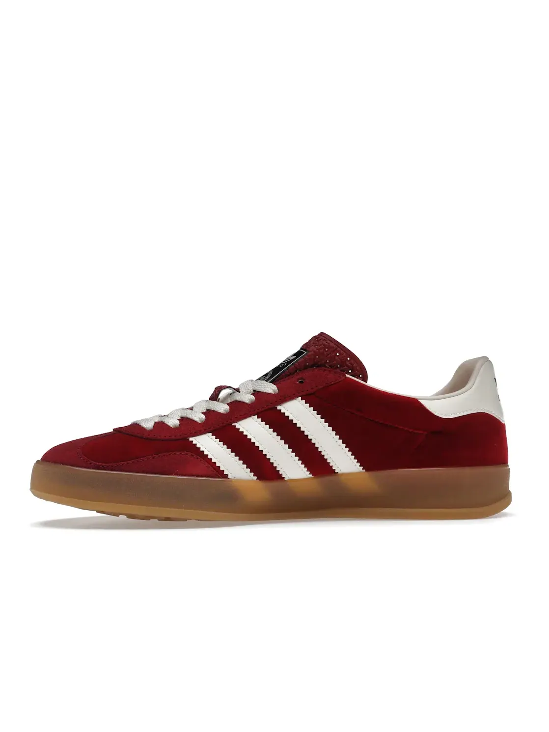 Кроссовки Gucci Adidas x Gucci Gazelle, велюровые — изображение 3 из 4, красный белый