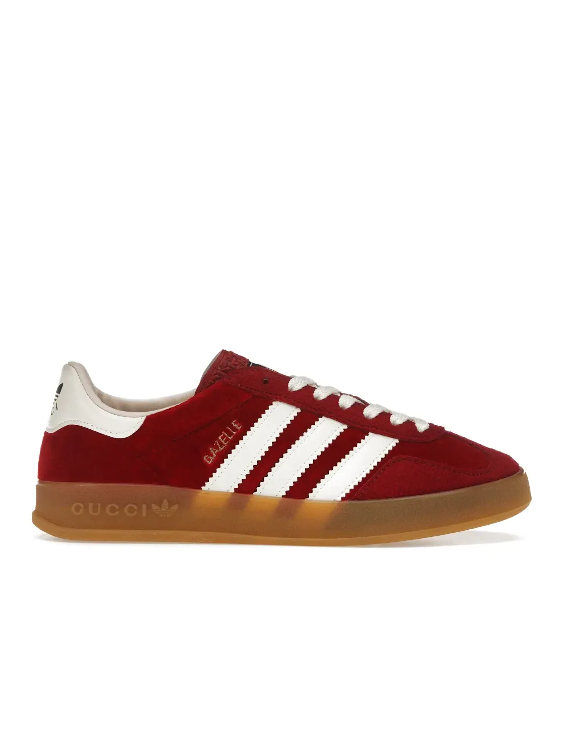 Кроссовки женские Adidas x Gucci Gazelle, совместная коллекция — изображение 1 из 4, красный/белый