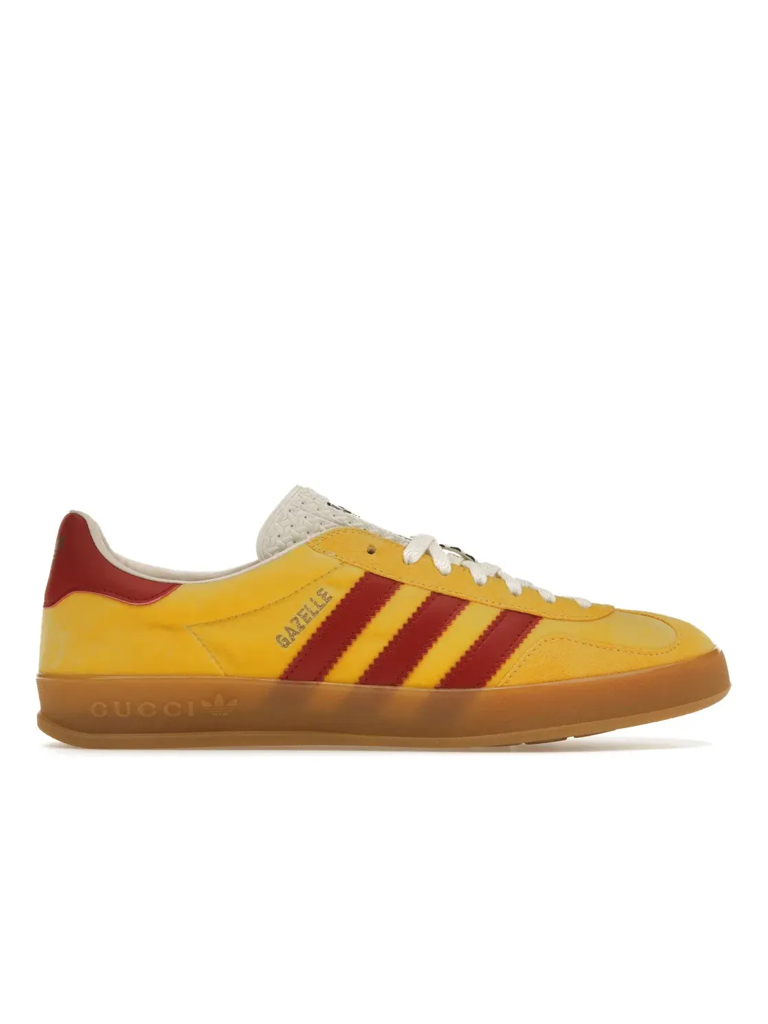 Кроссовки мужские Adidas x Gucci Gazelle Желтые — изображение 1 из 4, желтый/красный/белый