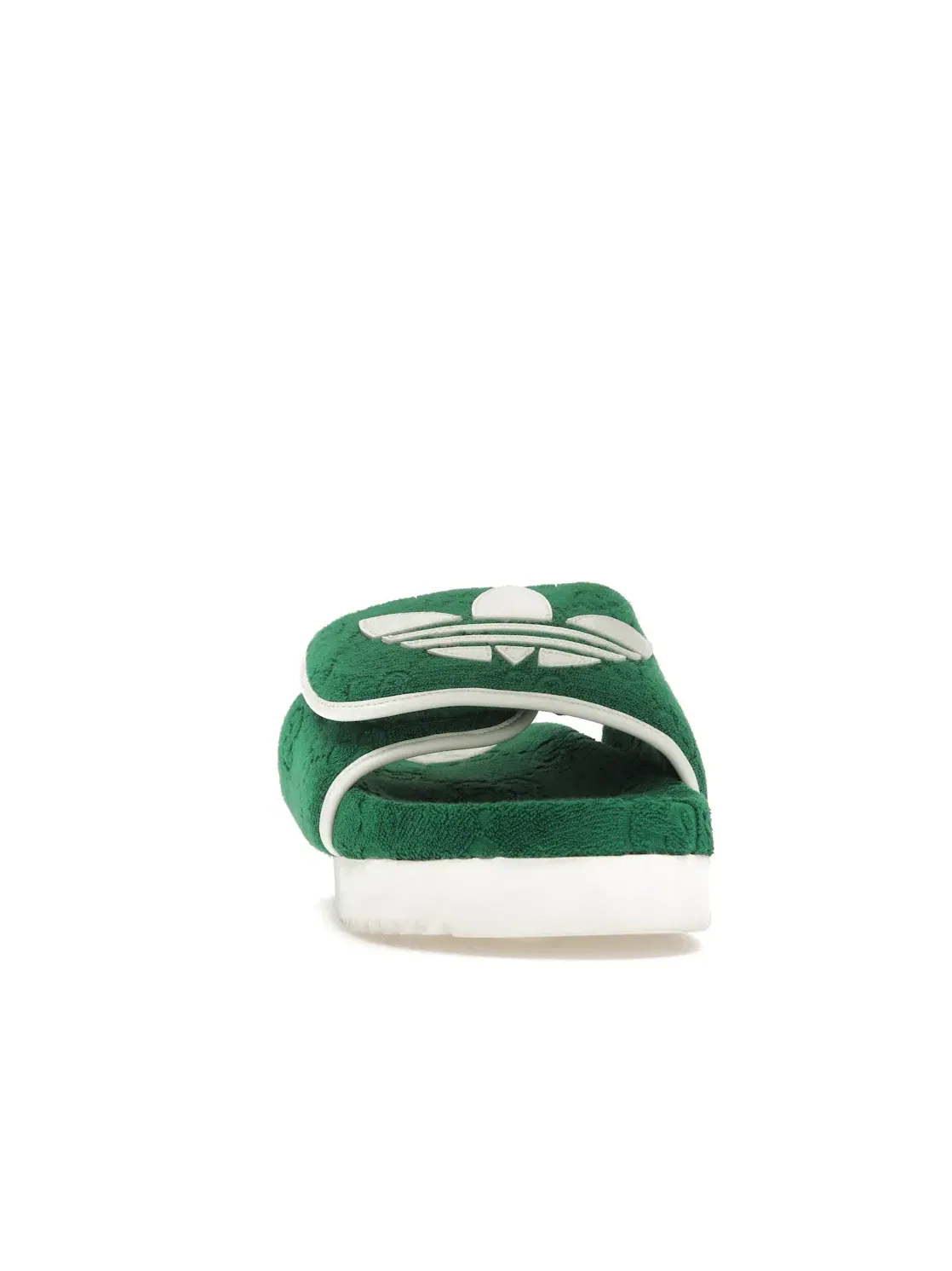 Сандалии-слайды мужские Adidas x Gucci GG Platform Sandal, с принтом — изображение 2 из 4, зеленый/белый